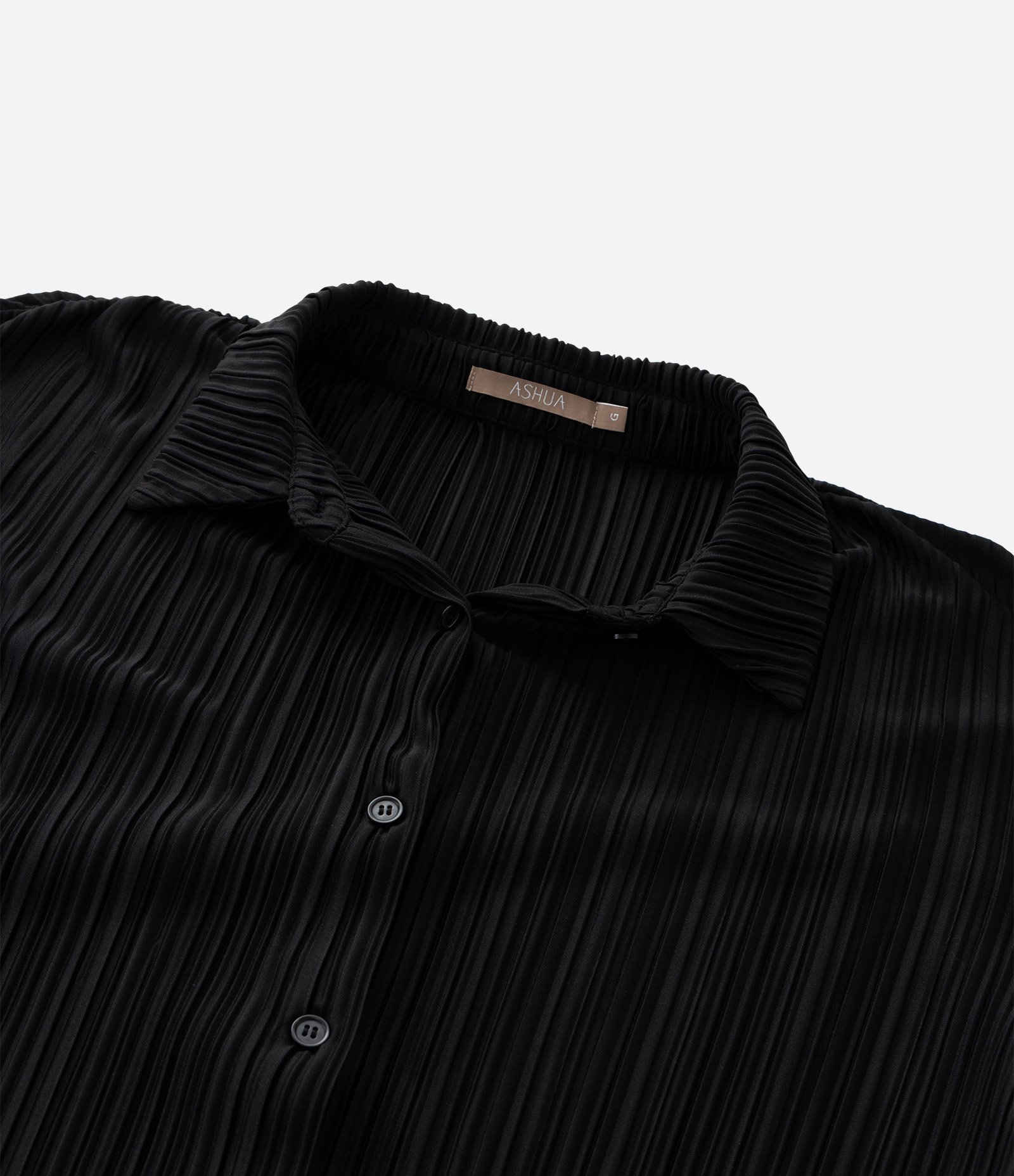 Camisa Manga Longa Canelada em Malha Curve & Plus Size Preto 5