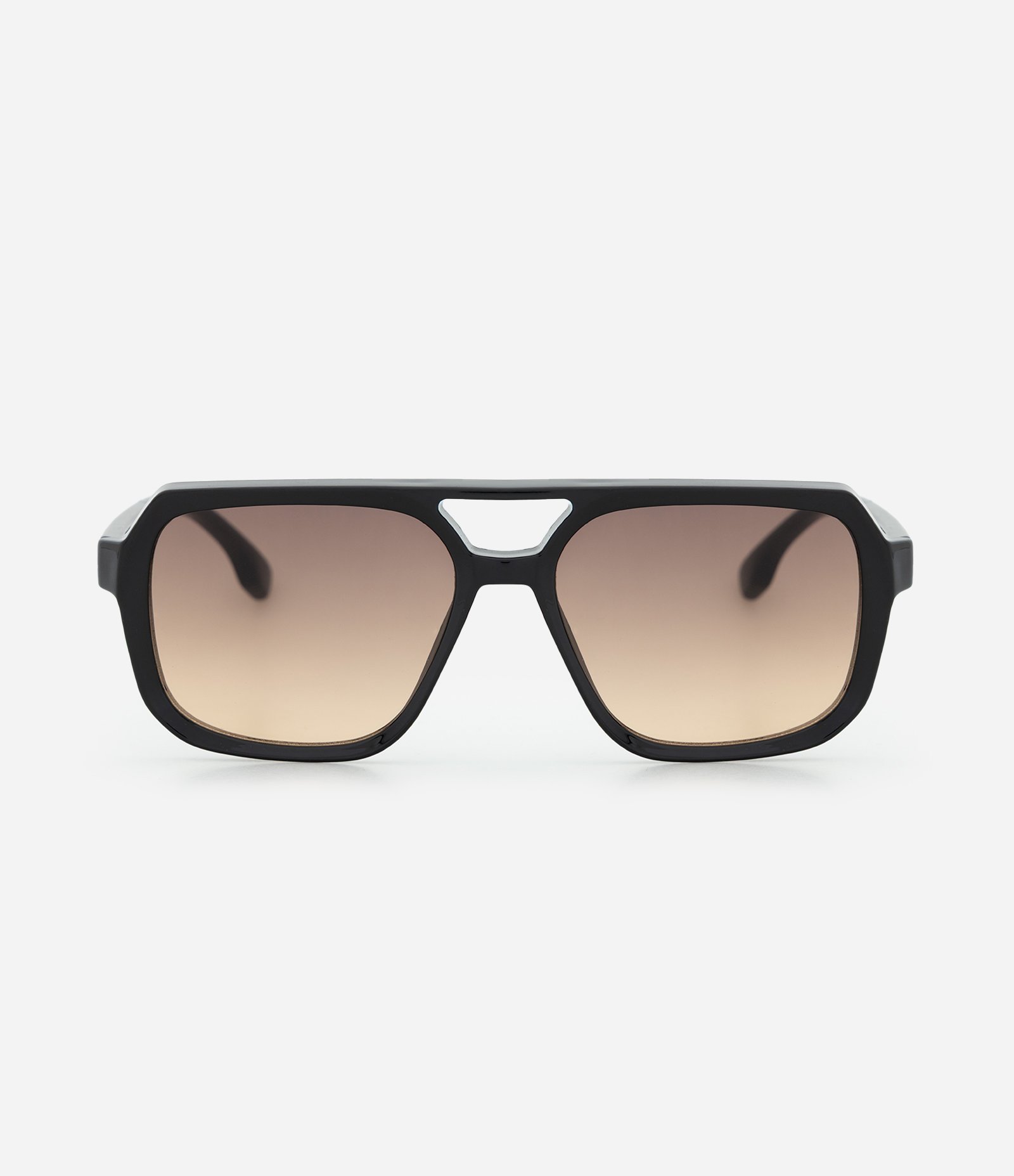 Óculos de Sol Aviador com Hastes Largas e Lentes Degradê Preto 3