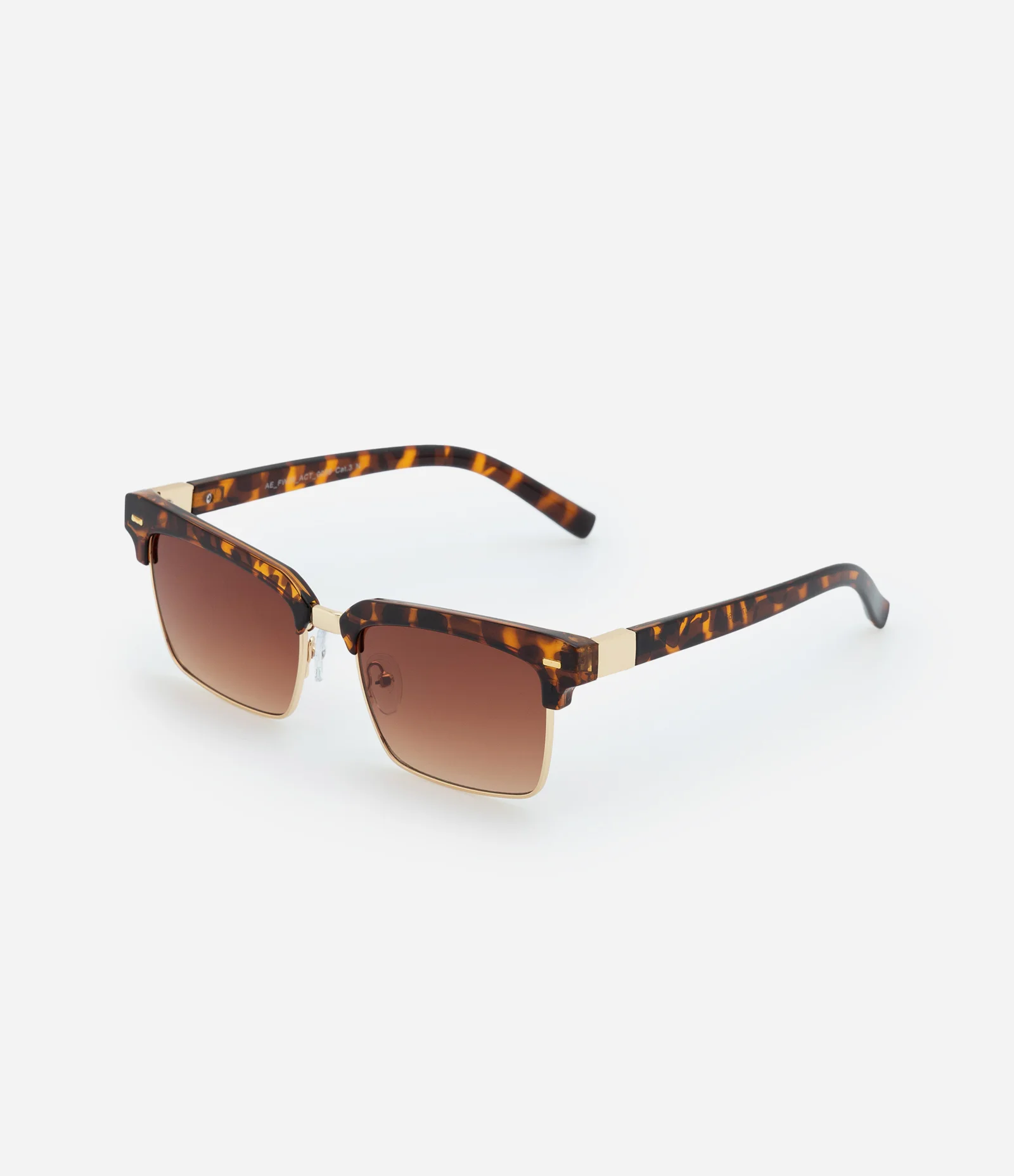 Óculos de Sol Quadrado com Estampa Animal Print Marrom 2