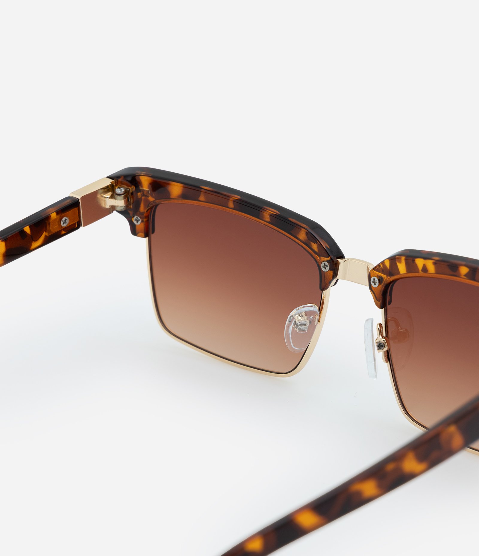 Óculos de Sol Quadrado com Estampa Animal Print Marrom 4