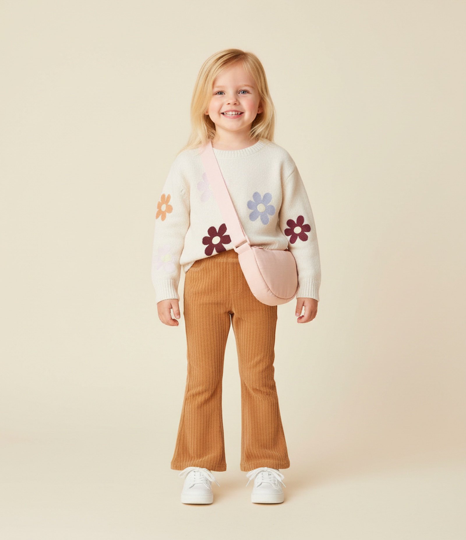 Suéter Infantil em Chenille com Bordado Floral Bold – Tam 1 a 6 Anos Off White 2