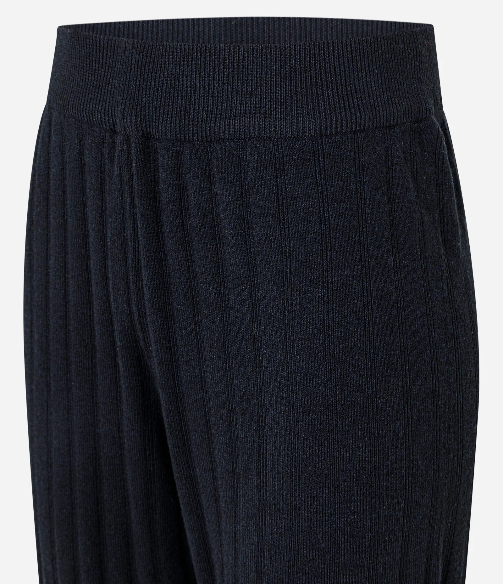Calça Flare em Tricô Canelada Preto 2