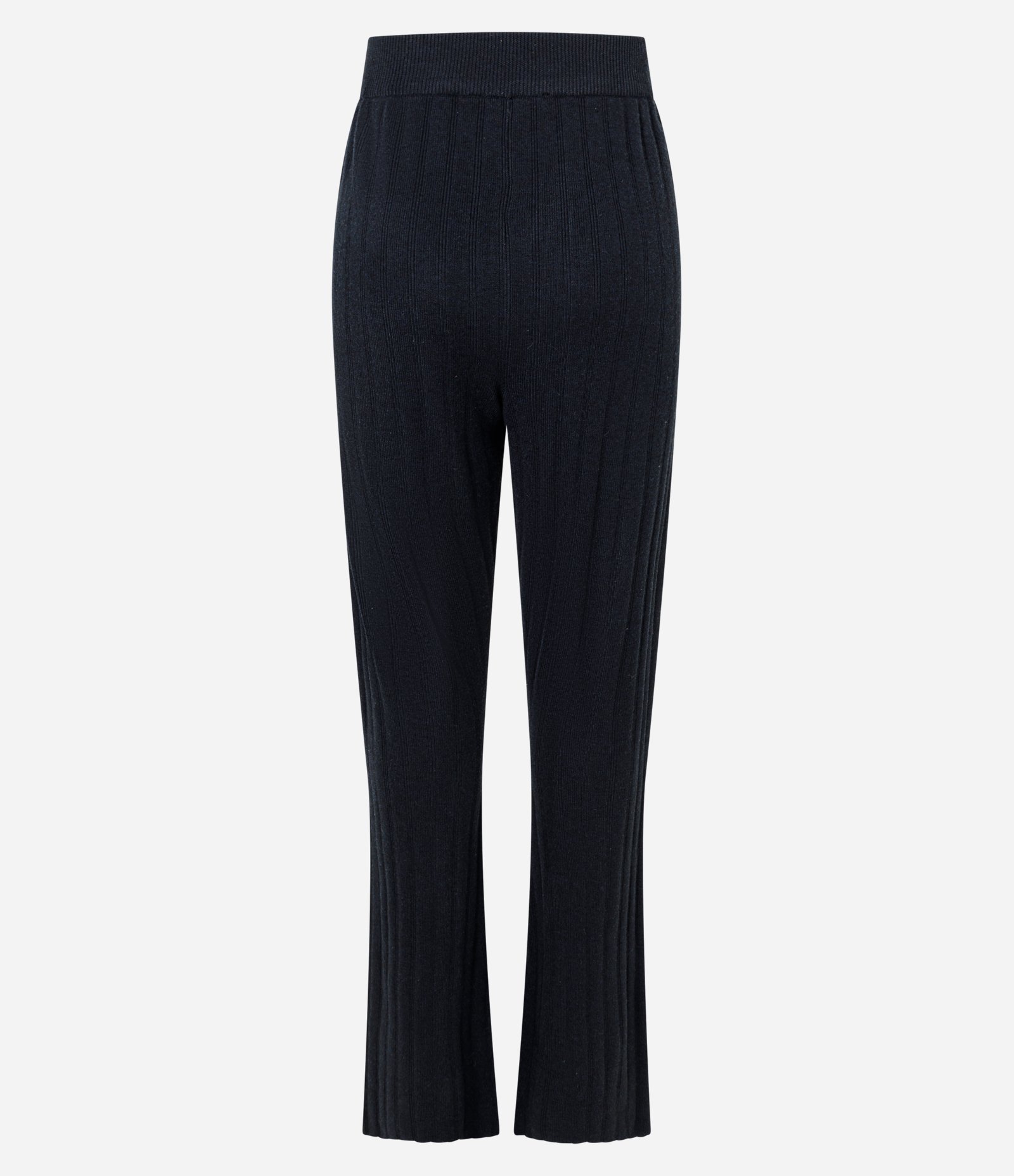 Calça Flare em Tricô Canelada Preto 3
