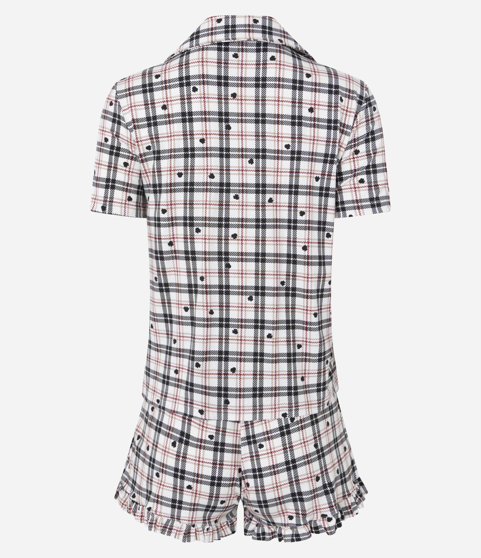 Pijama Americano com Blusa e Short em Viscolycra Minnie Xadrez 5
