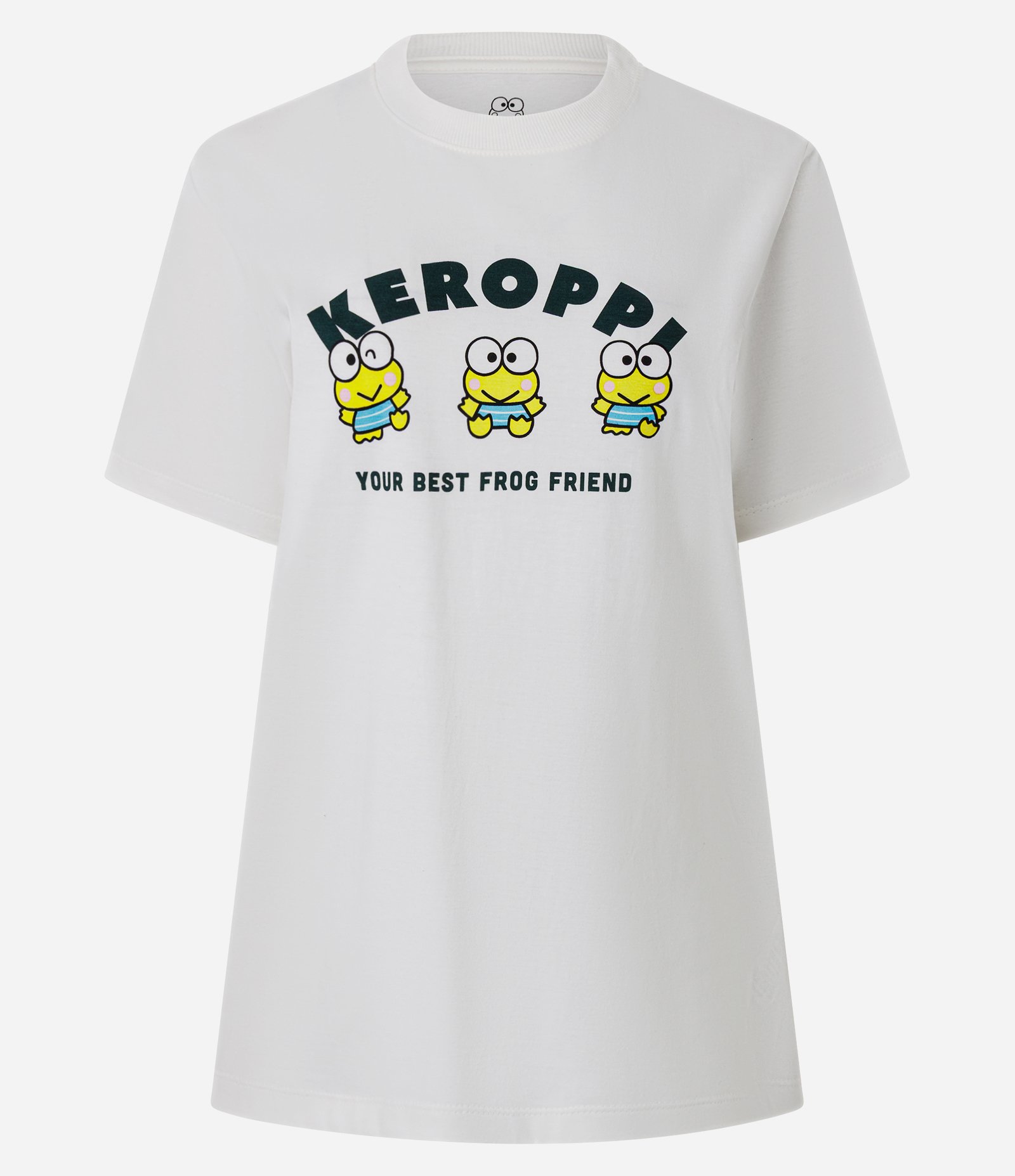 Camiseta em Algodão com Estampa Personagem Keroppi de Hello Kitty Branco 1