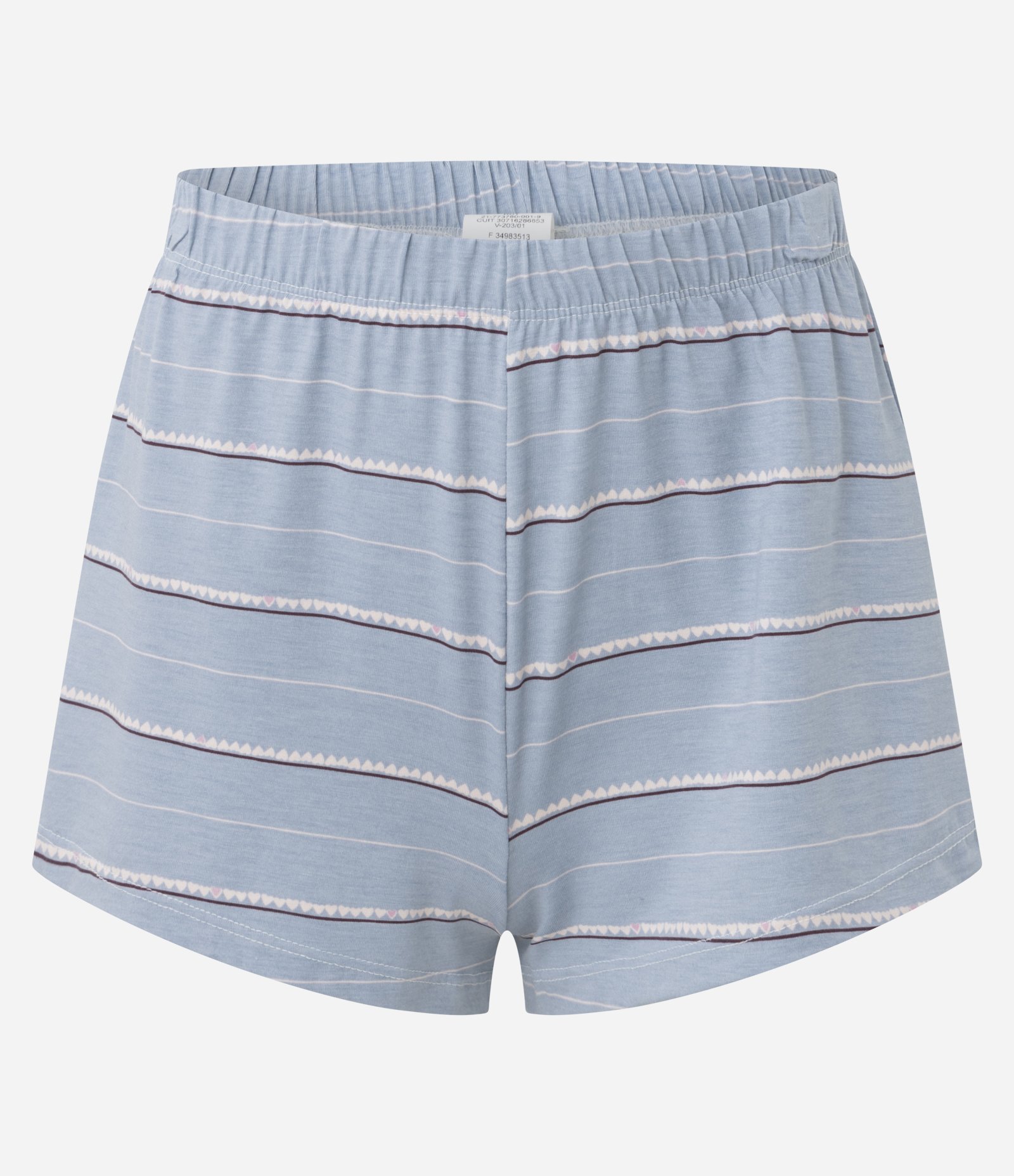 Pijama Estampado de Ursinho com Short Listrado Branco/Azul 3