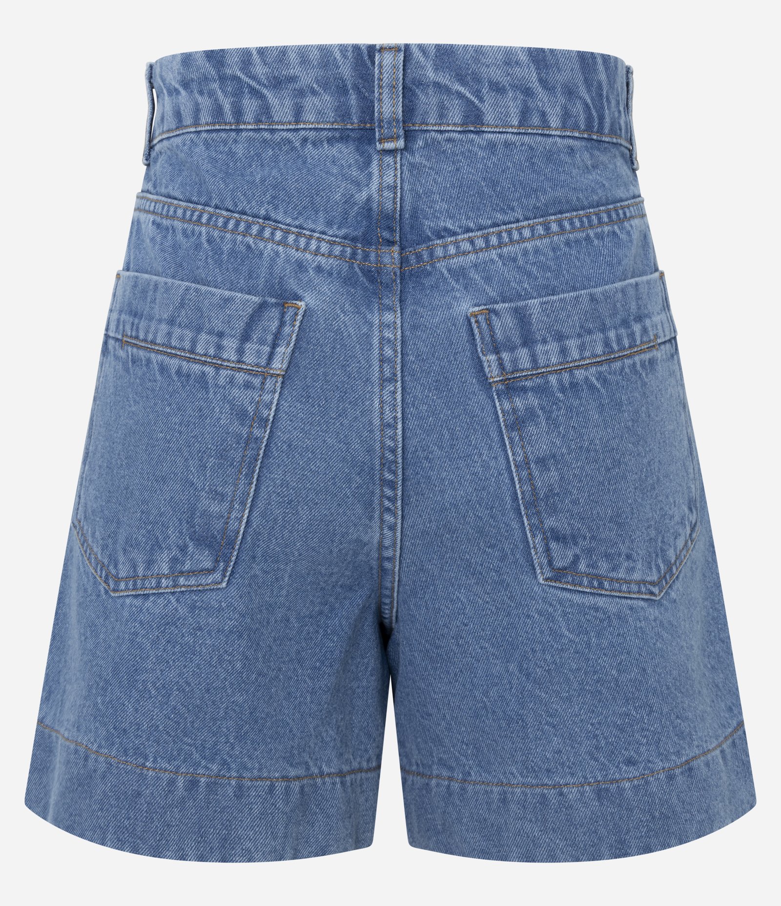 Short Mom em Jeans com Cós Alfaiatado e Botão Forrado Claro 2