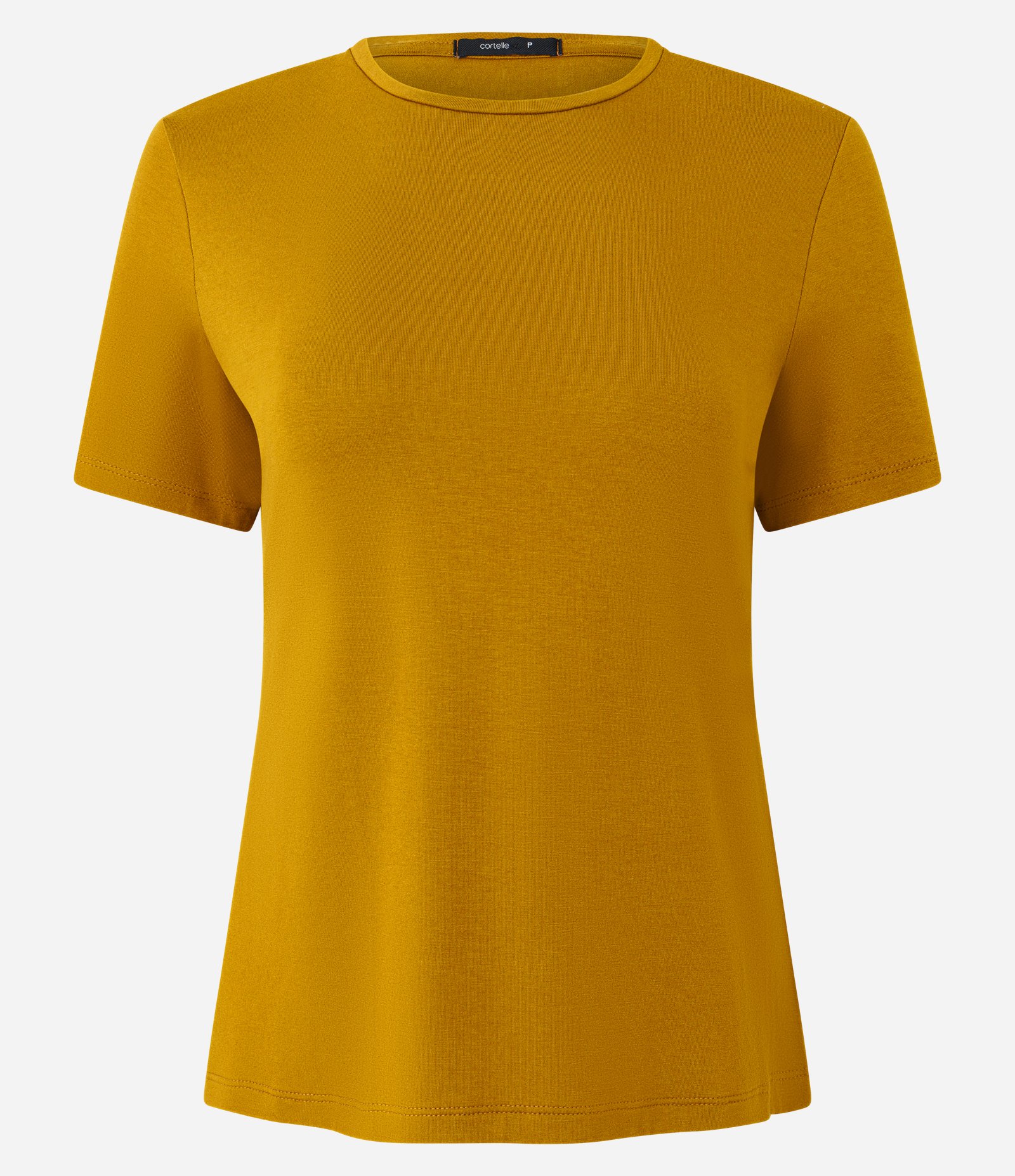 Blusa T-Shirt Básica em Viscose Amarelo 4