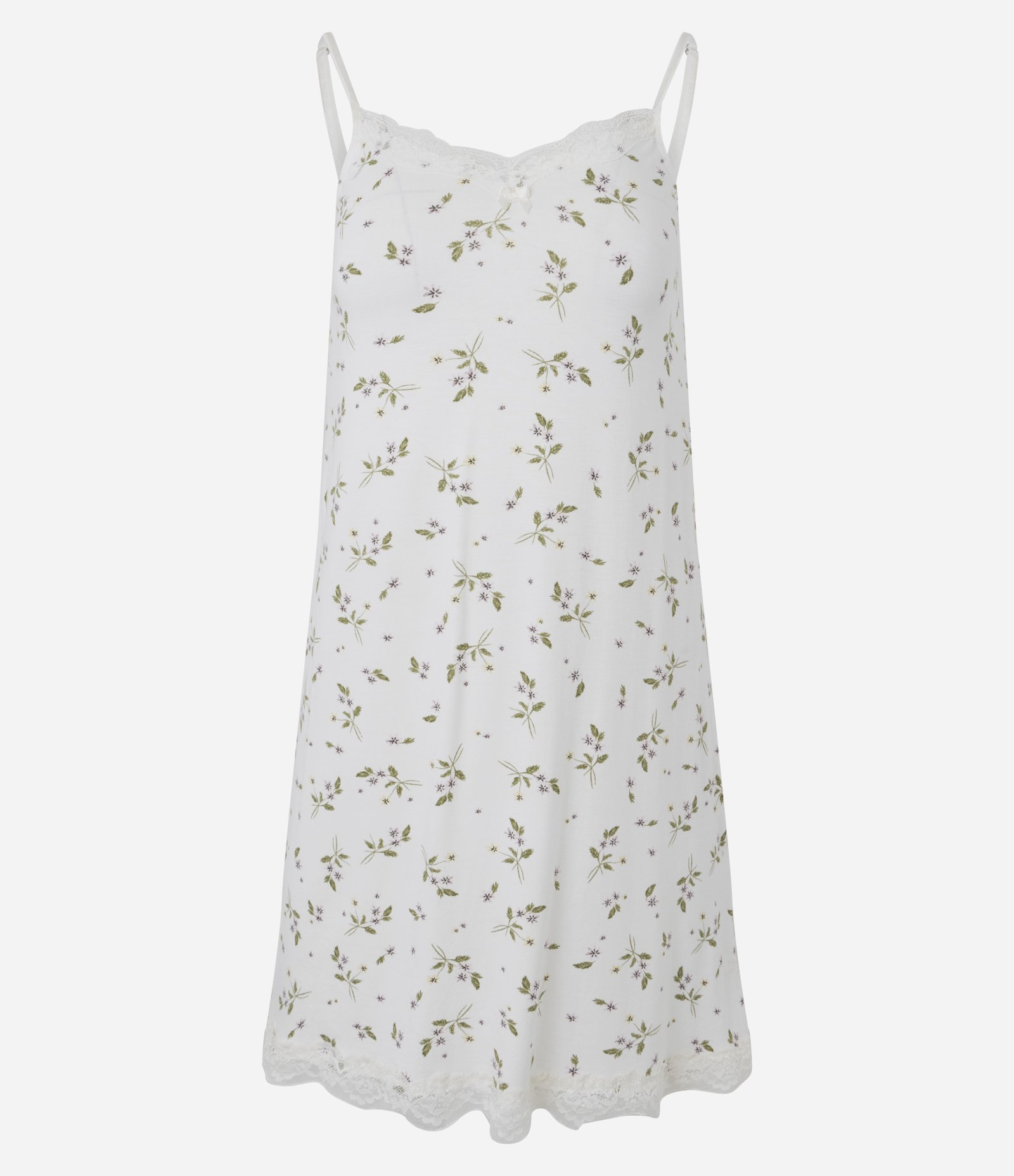 Camisola Curta em Viscose com Estampa Floral e Renda Aplicada Branco 3