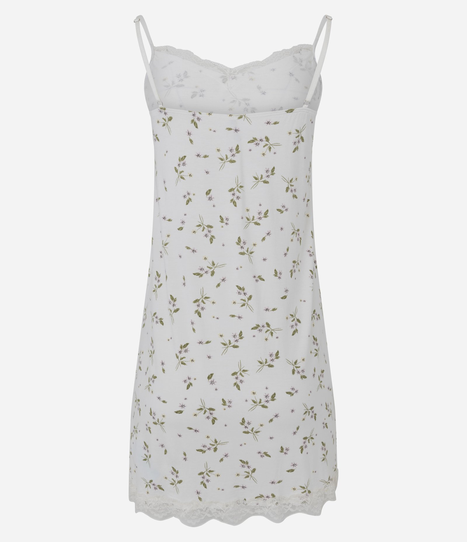 Camisola Curta em Viscose com Estampa Floral e Renda Aplicada Branco 5