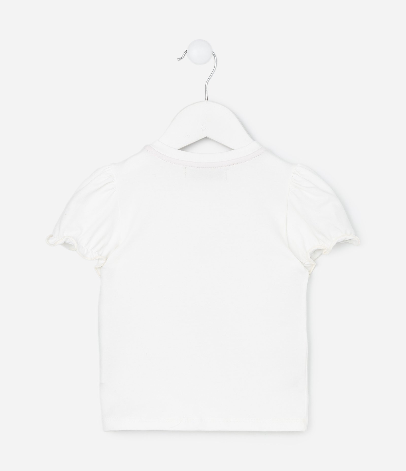 Blusa Infantil com Laço de Tule e Estampa Bailarina – Tam 1 a 6 Anos Branco 2