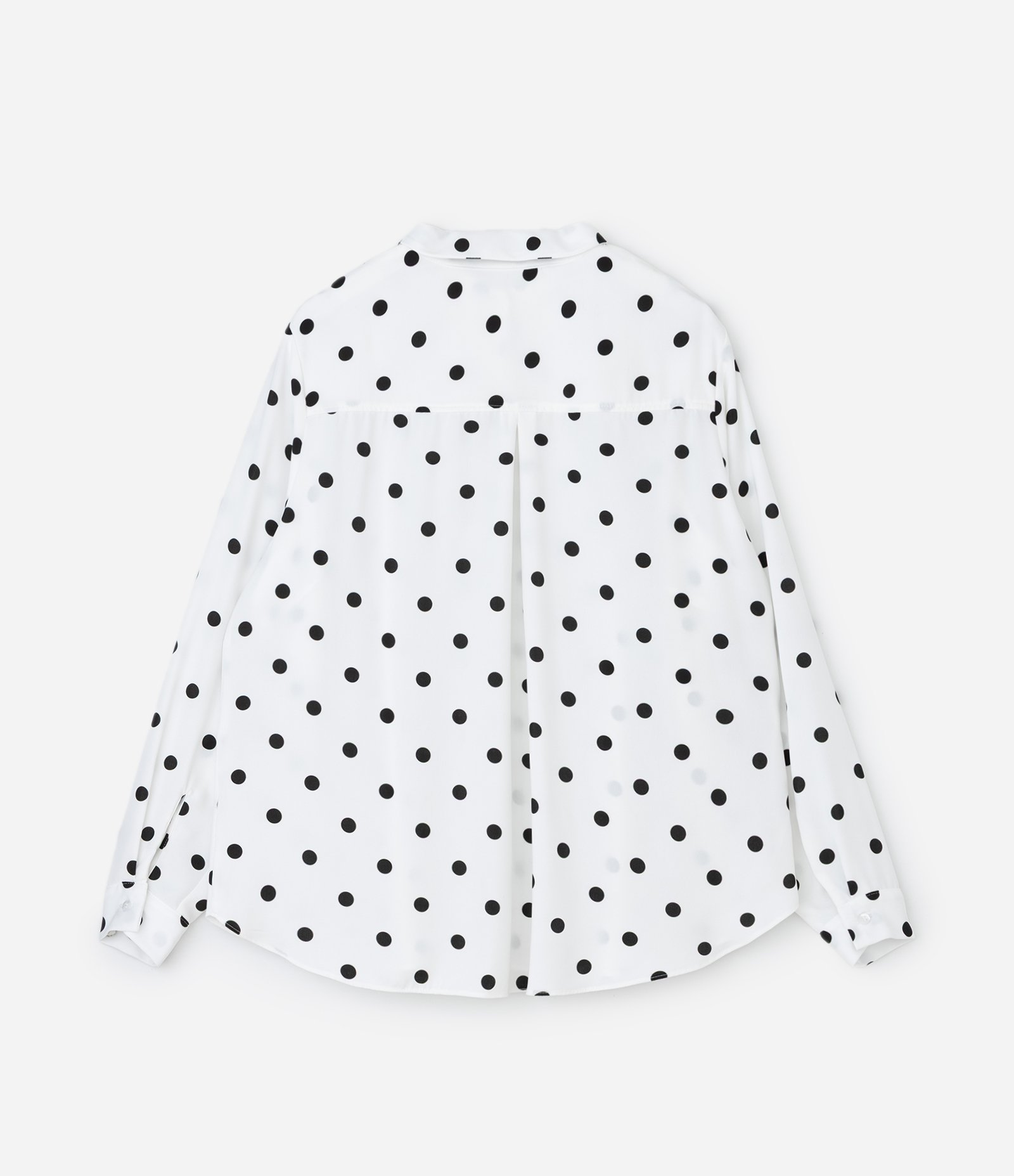 Camisa Alongada em Crepe Poá Curve & Plus Size Branco 5