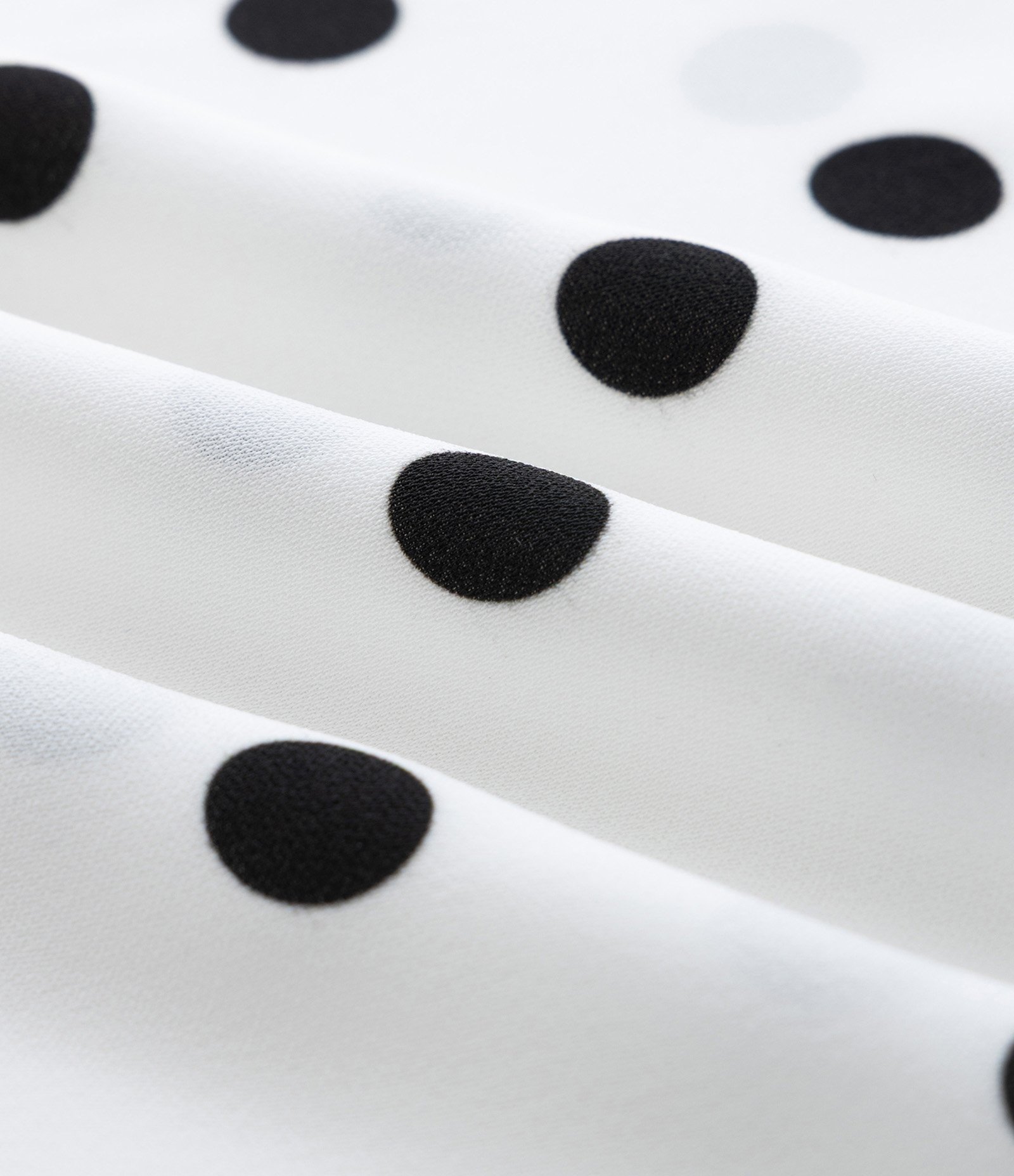 Camisa Alongada em Crepe Poá Curve & Plus Size Branco 6