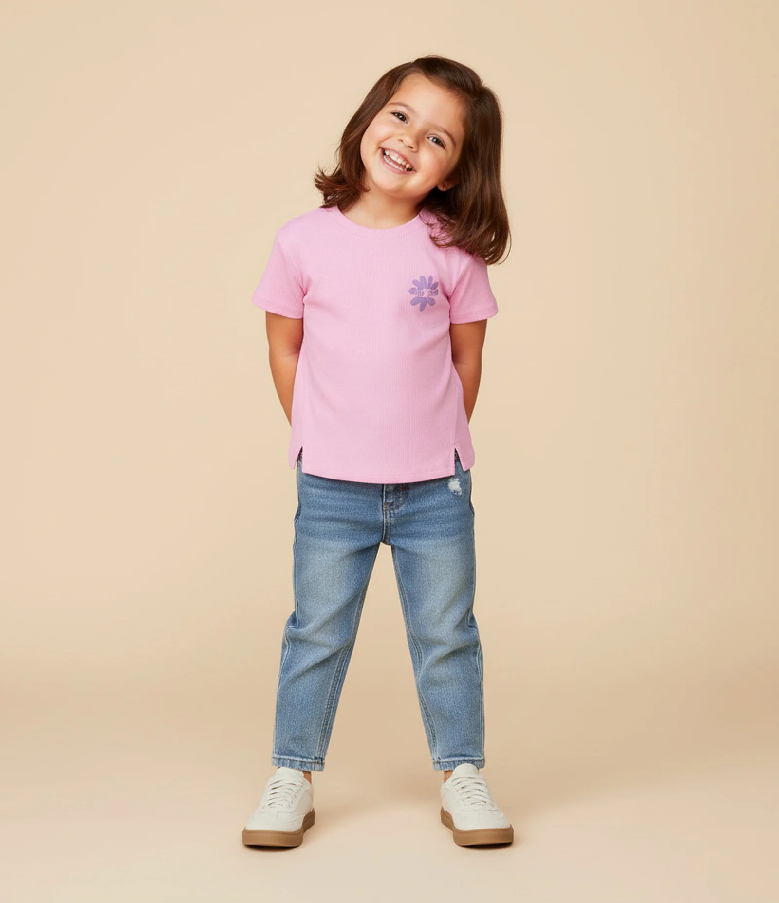 Blusa Infantil com Estampa Floral – Tam 1 a 5/6 Anos Rosa 1