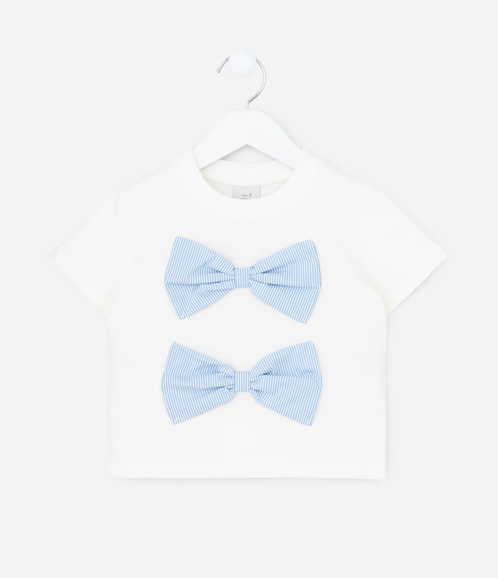 Blusa Infantil com Laços Aplicados – Tam 1 a 6 Anos Branco 2