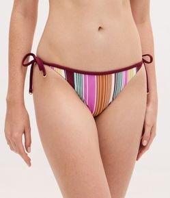 Biquini Calcinha Lacinho em Microfibra Listrado