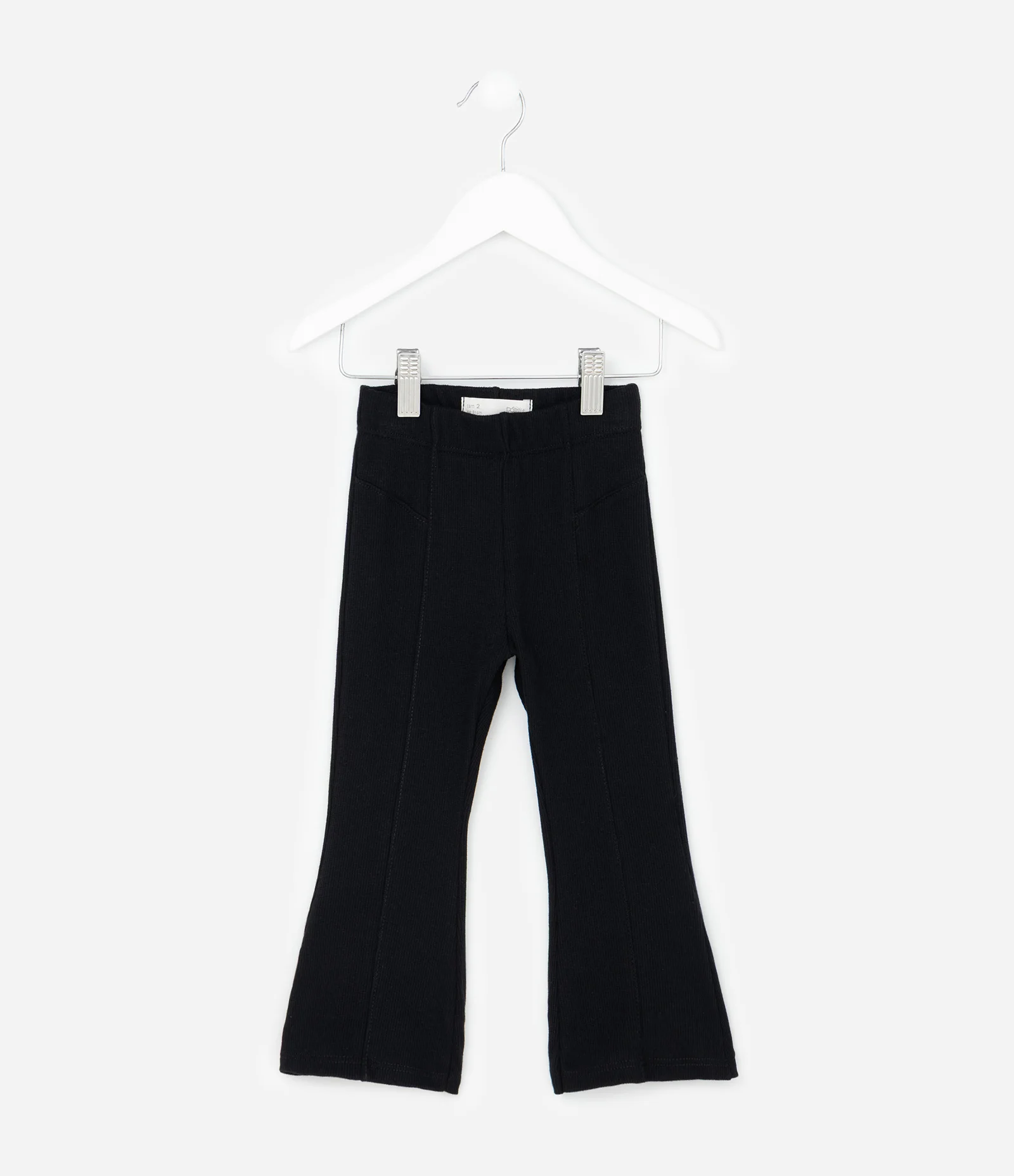Calça Infantil Flare em Ribana com Recortes – Tam 1 a 5/6 Preto 2