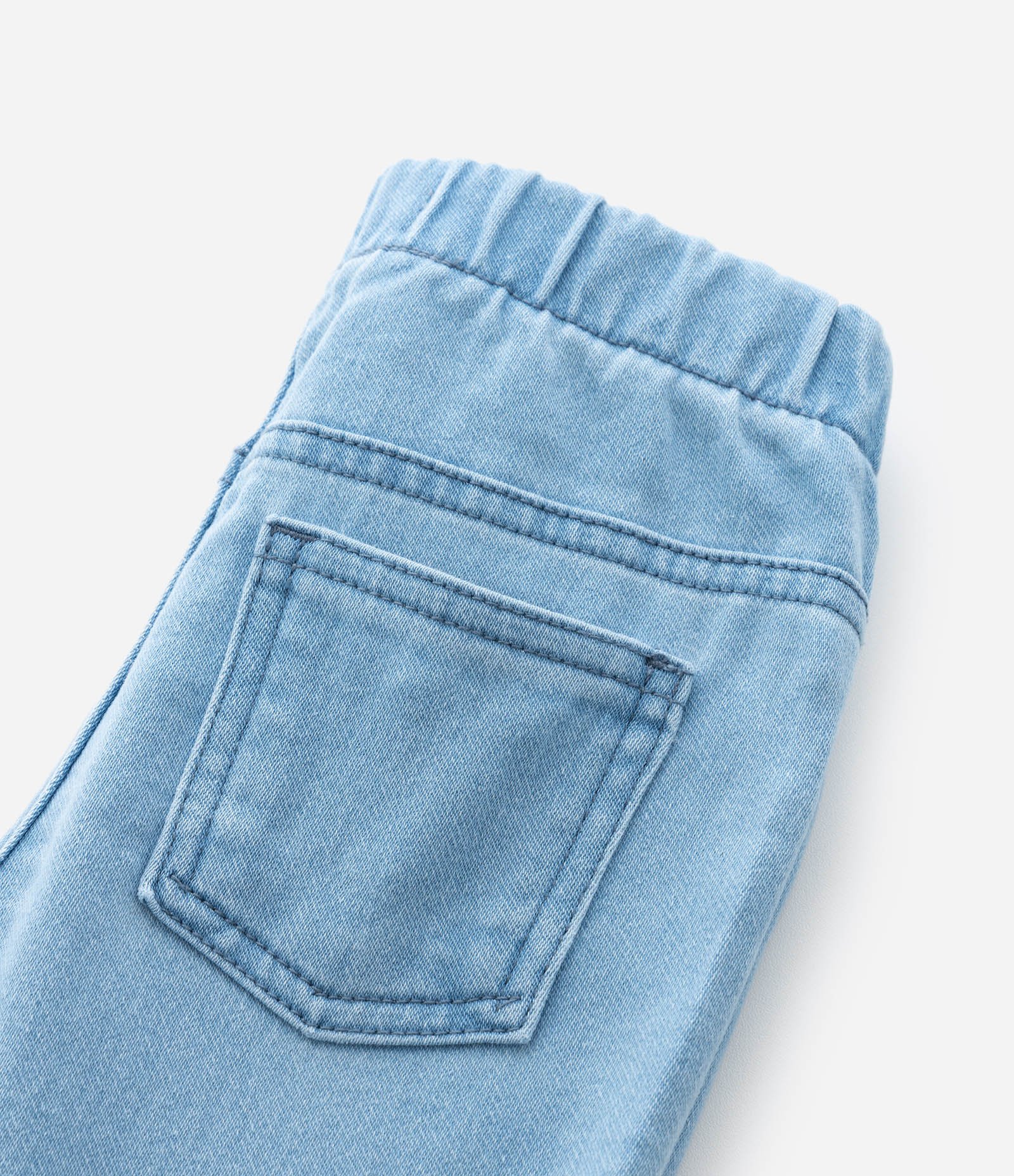 Calça Infantil em Jeans com Bolsos – Tam 1 a 5/6 Anos Azul Claro 4