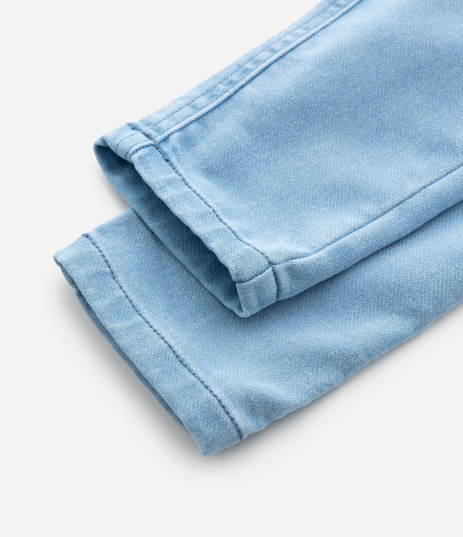 Calça Infantil em Jeans com Bolsos – Tam 1 a 5/6 Anos Azul Claro 5