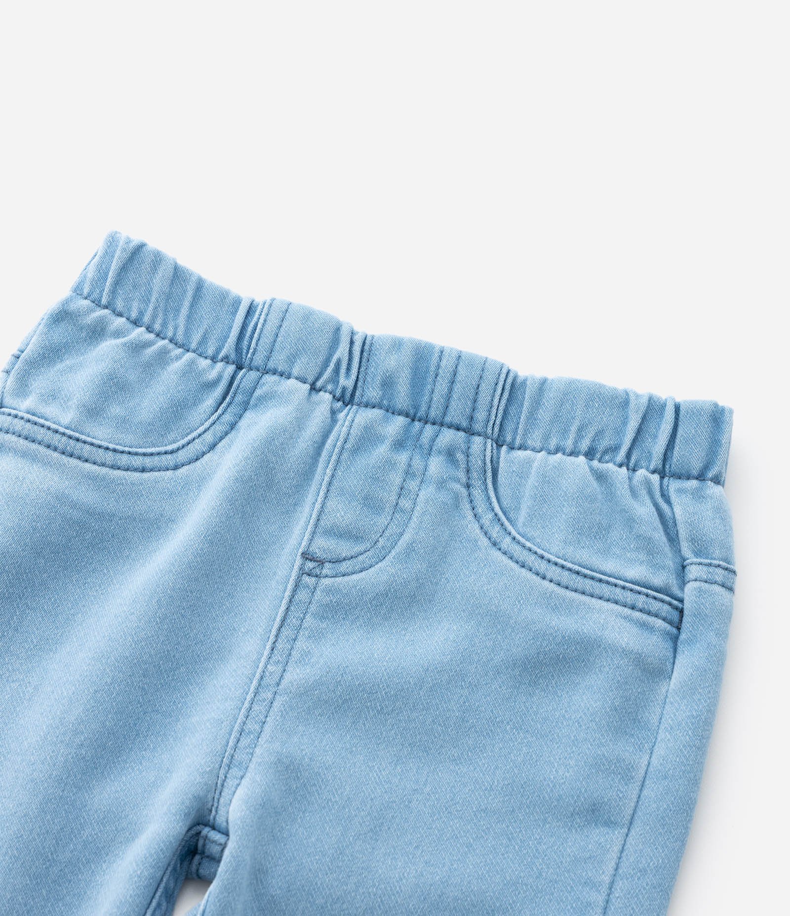 Calça Infantil em Jeans com Bolsos – Tam 1 a 5/6 Anos Azul Claro 6