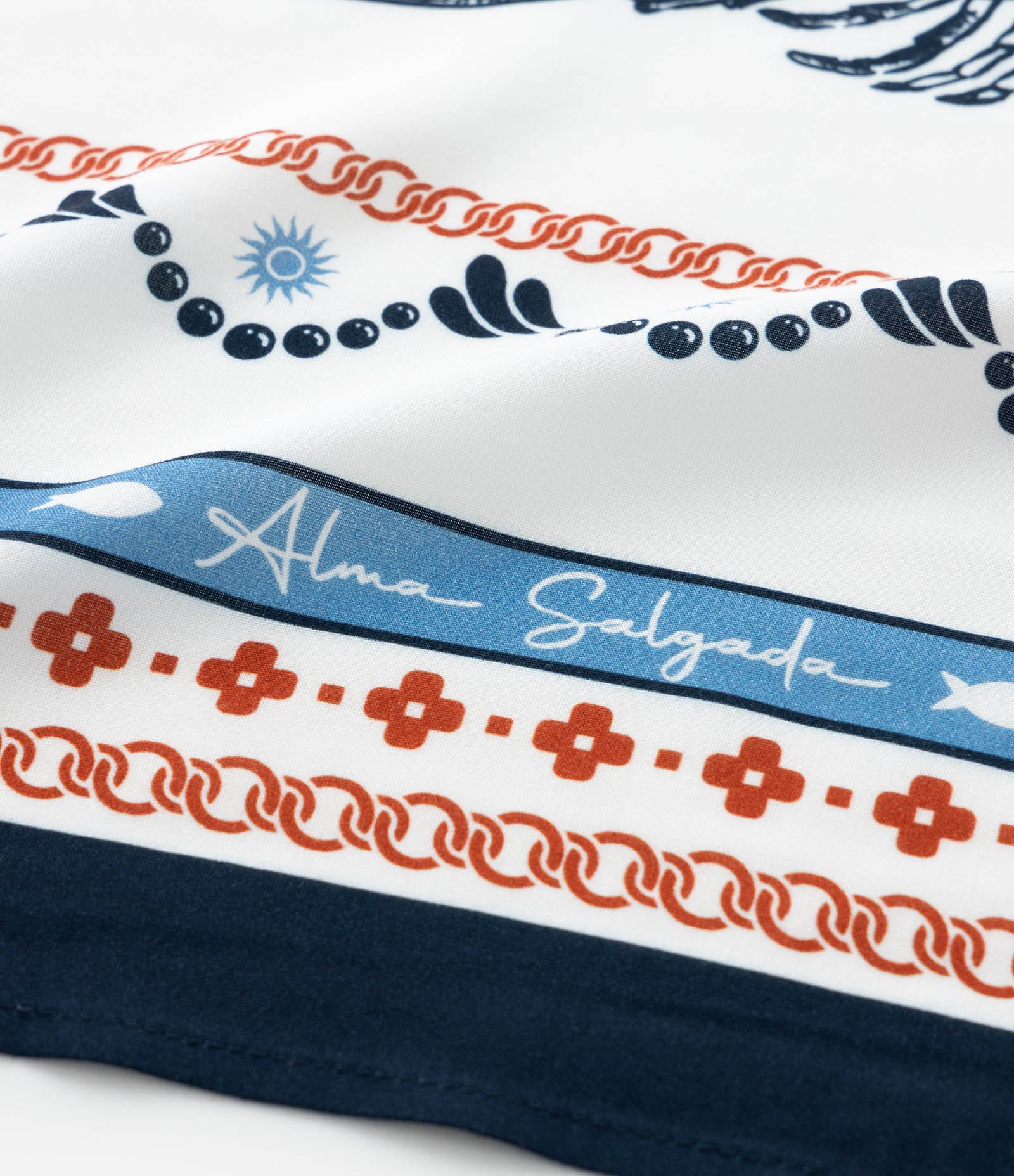 Canga em Viscose com Estampa Náutica Multicores 4