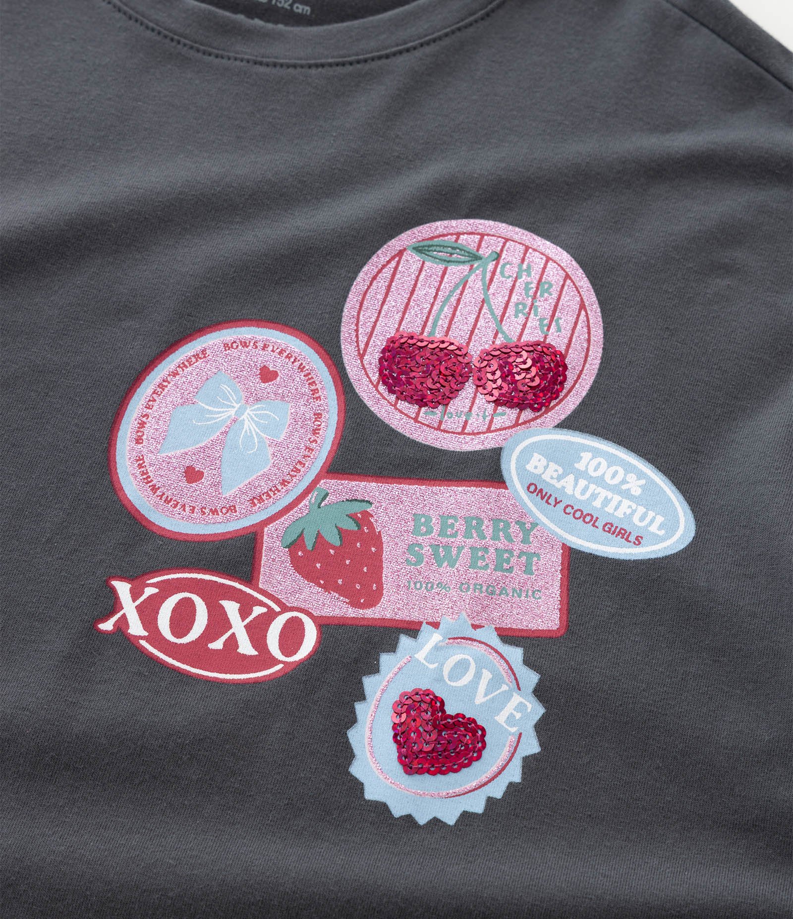 Camiseta Infantil em Algodão com Estampa de Selos – Tam 5 a 14 Anos Cinza Chumbo 4