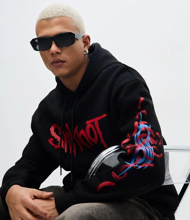 Blusão em Moletom com Felpa Slipknot