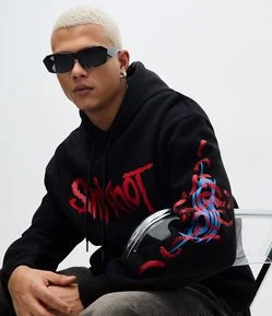 Blusão em Moletom com Felpa Slipknot