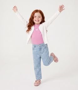 Cardigan Infantil em Ribana com Botões Frontais – Tam 1 a 6 Anos