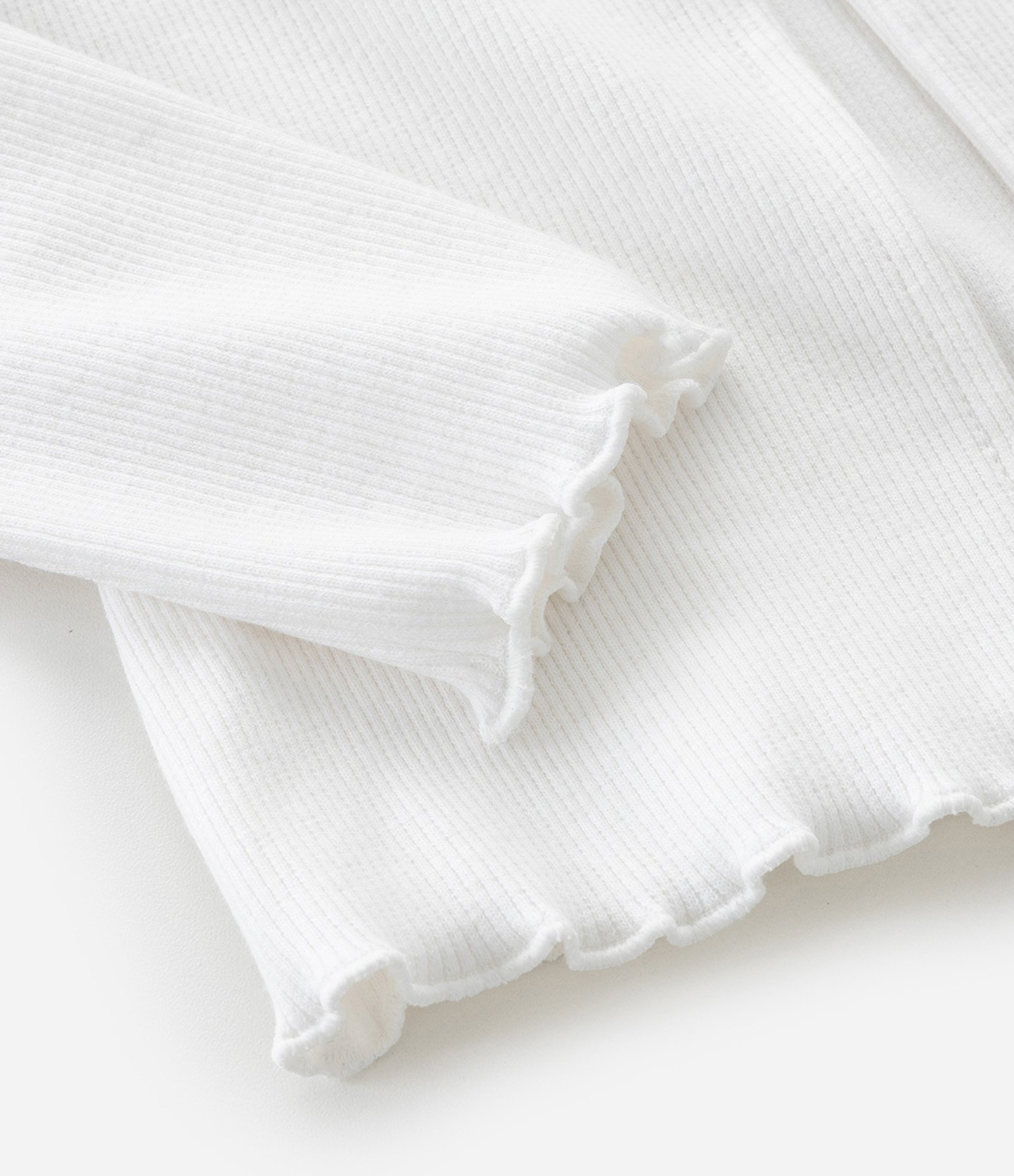 Cardigan Infantil em Ribana com Botões Frontais – Tam 1 a 6 Anos Branco 6