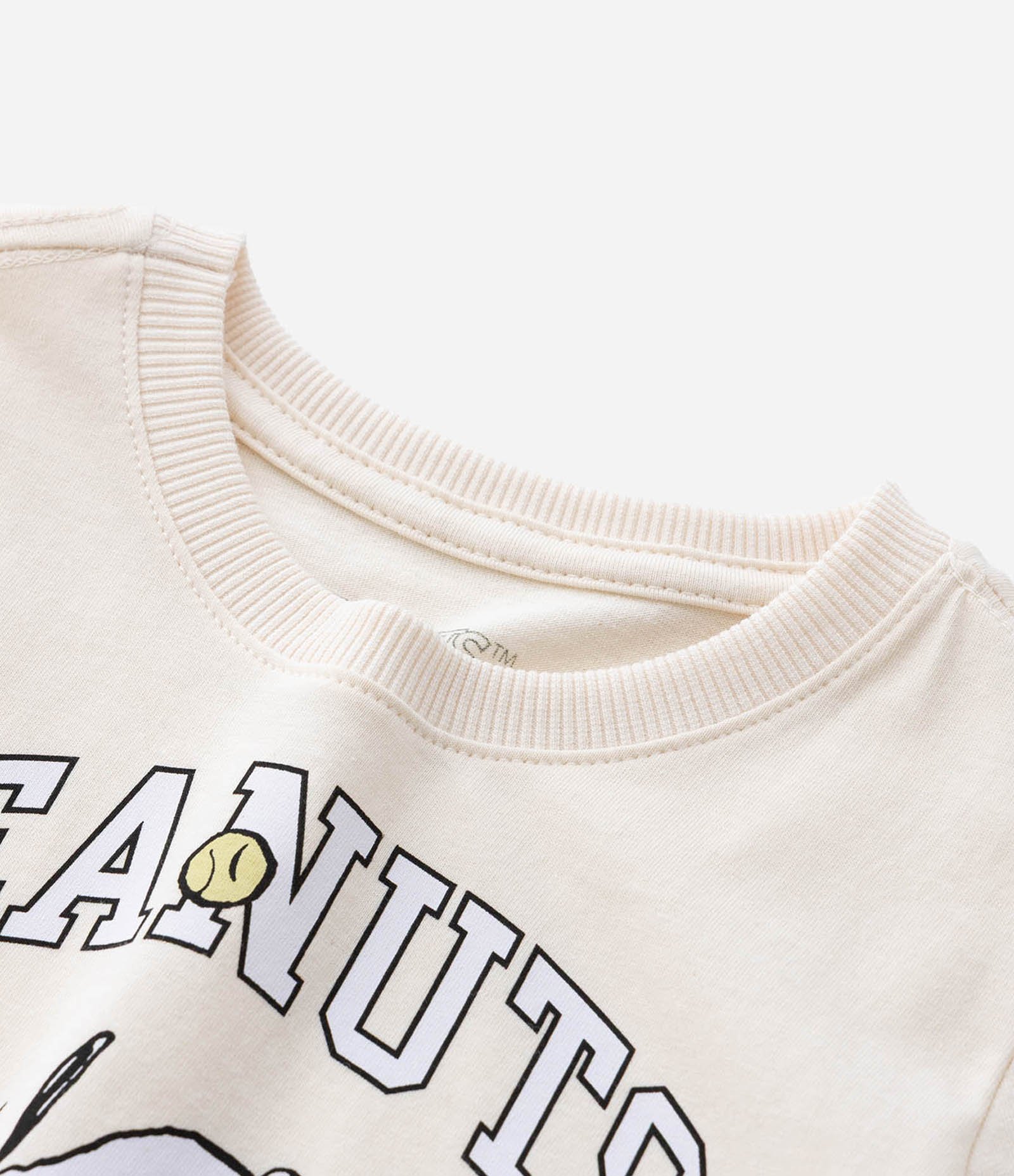 Camiseta Infantil com Estampa Snoopy Tennis Club - Tam 2 A 8 Anos Off White 4