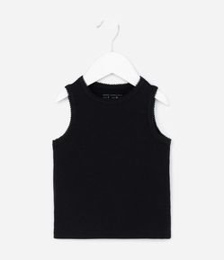 Regata Infantil em Ribana com Picueta no Decote – Tam 1 a 5/6 Anos