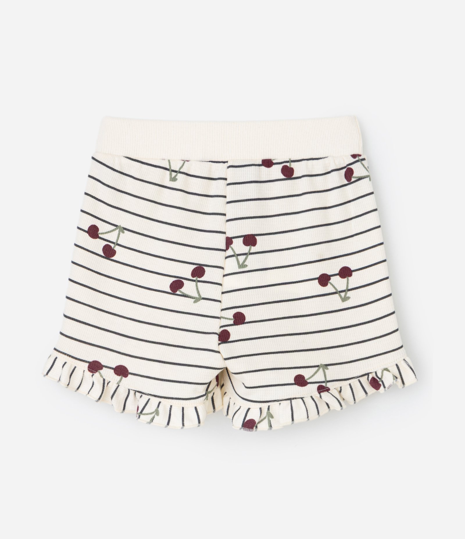 Conjunto Infantil em Algodão com Estampa Cereja Waffle – Tam 1 a 6 Anos Off White 6