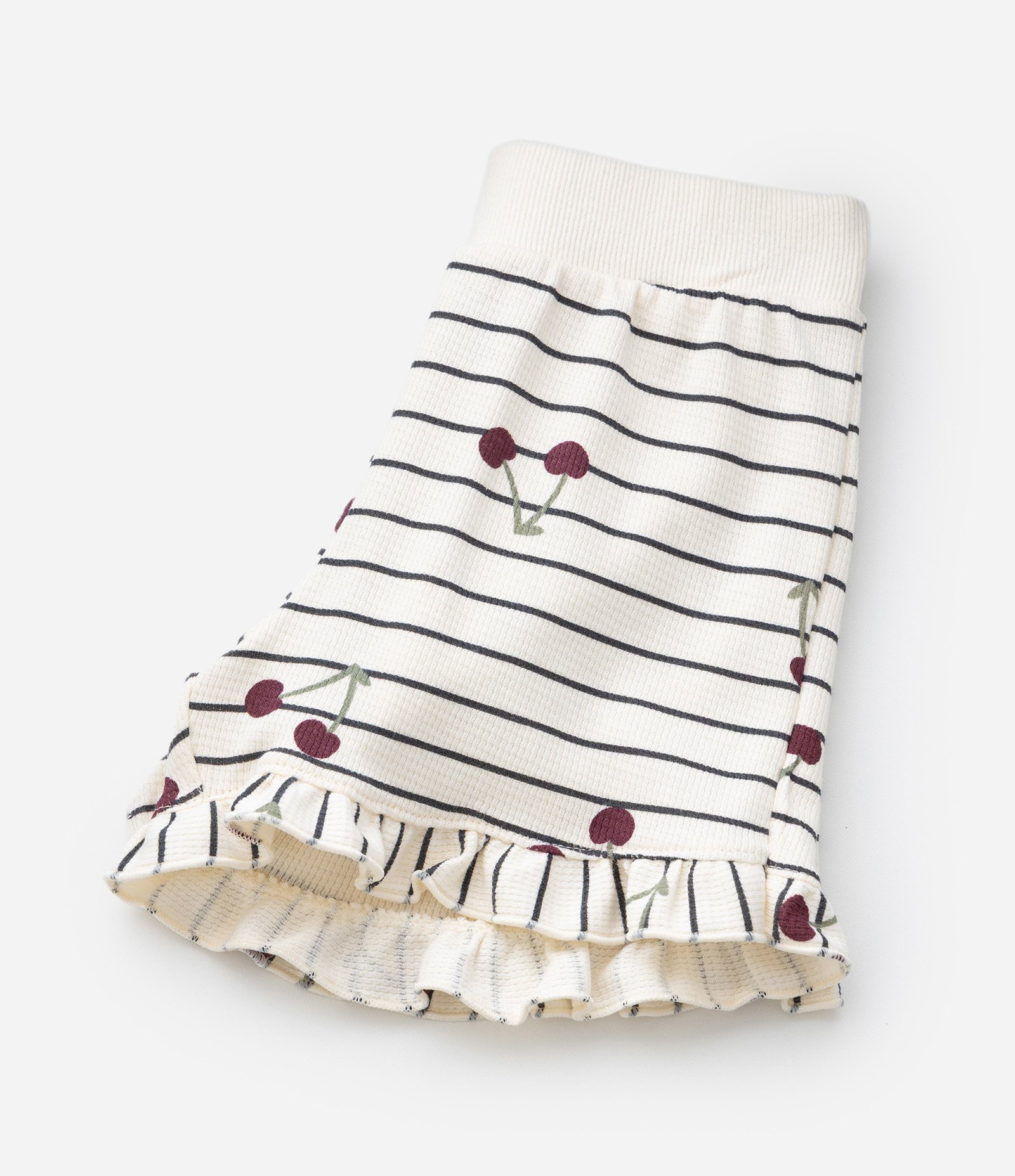 Conjunto Infantil em Algodão com Estampa Cereja Waffle – Tam 1 a 6 Anos Off White 8