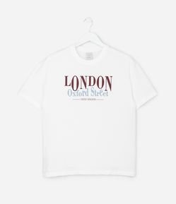 Camiseta Infantil Oversized com Lettering Bordado – Tam 7 a 16 Anos