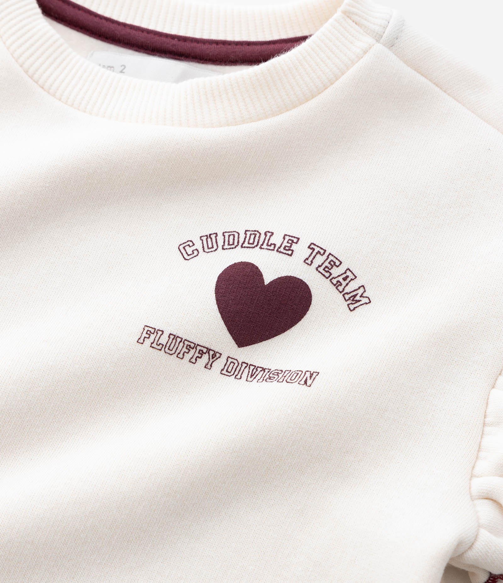 Conjunto Infantil com Babados no Ombro e Estampa de Coelho – Tam 1 a 5/6 Anos Off-White/Vinho 10