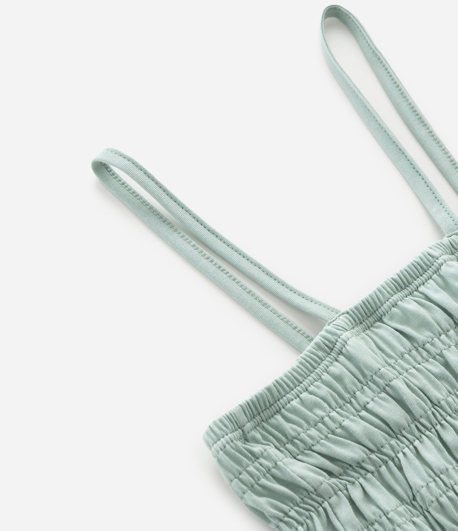 Blusa Infantil com Alças e Detalhe de Lástex – Tam 7 a 16 Anos Verde Claro 4