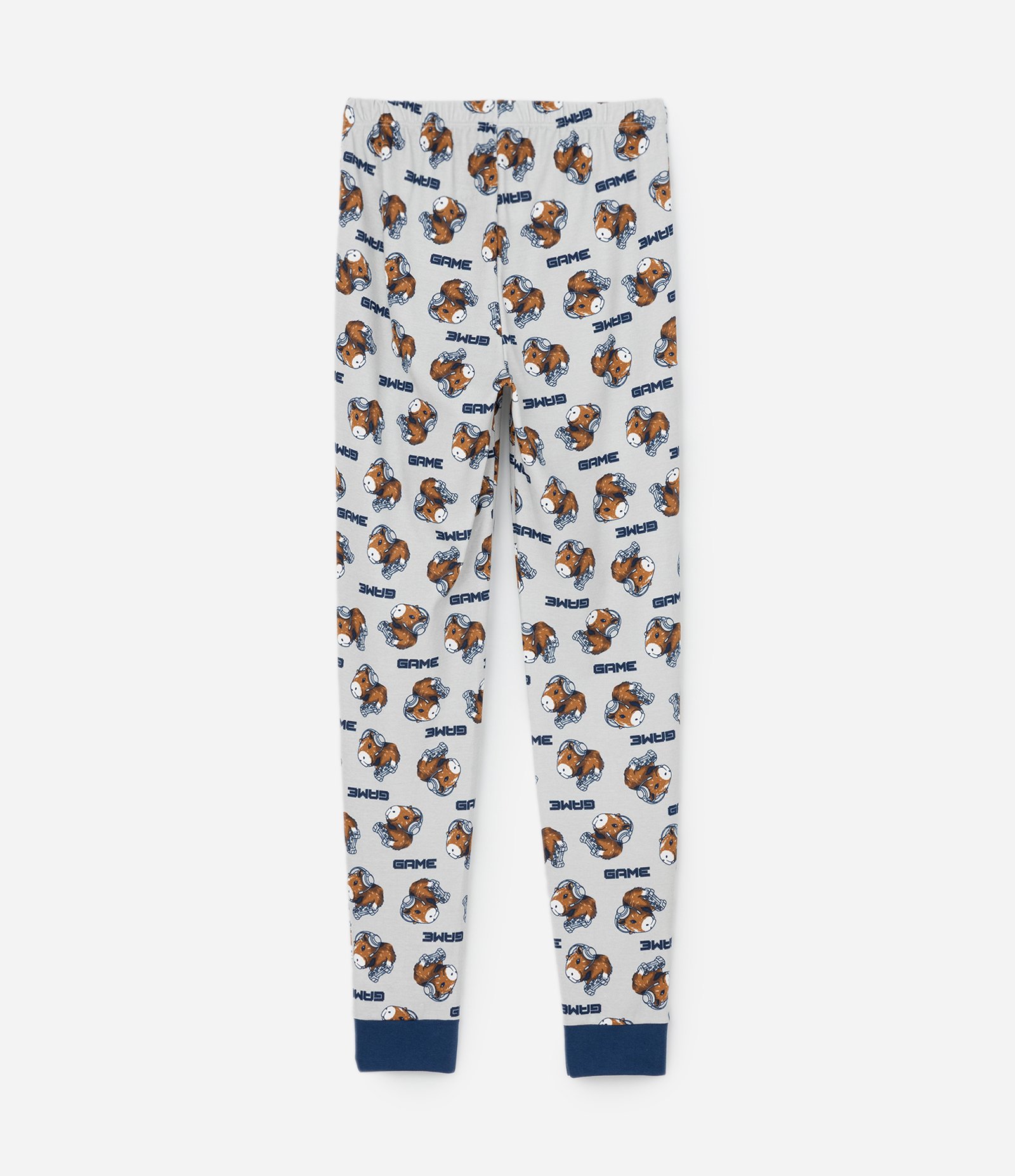 Pijama Infantil Manga Longa Estampa Capivara Gamer – Tam 7 a 16 Anos Azul Marinho 5