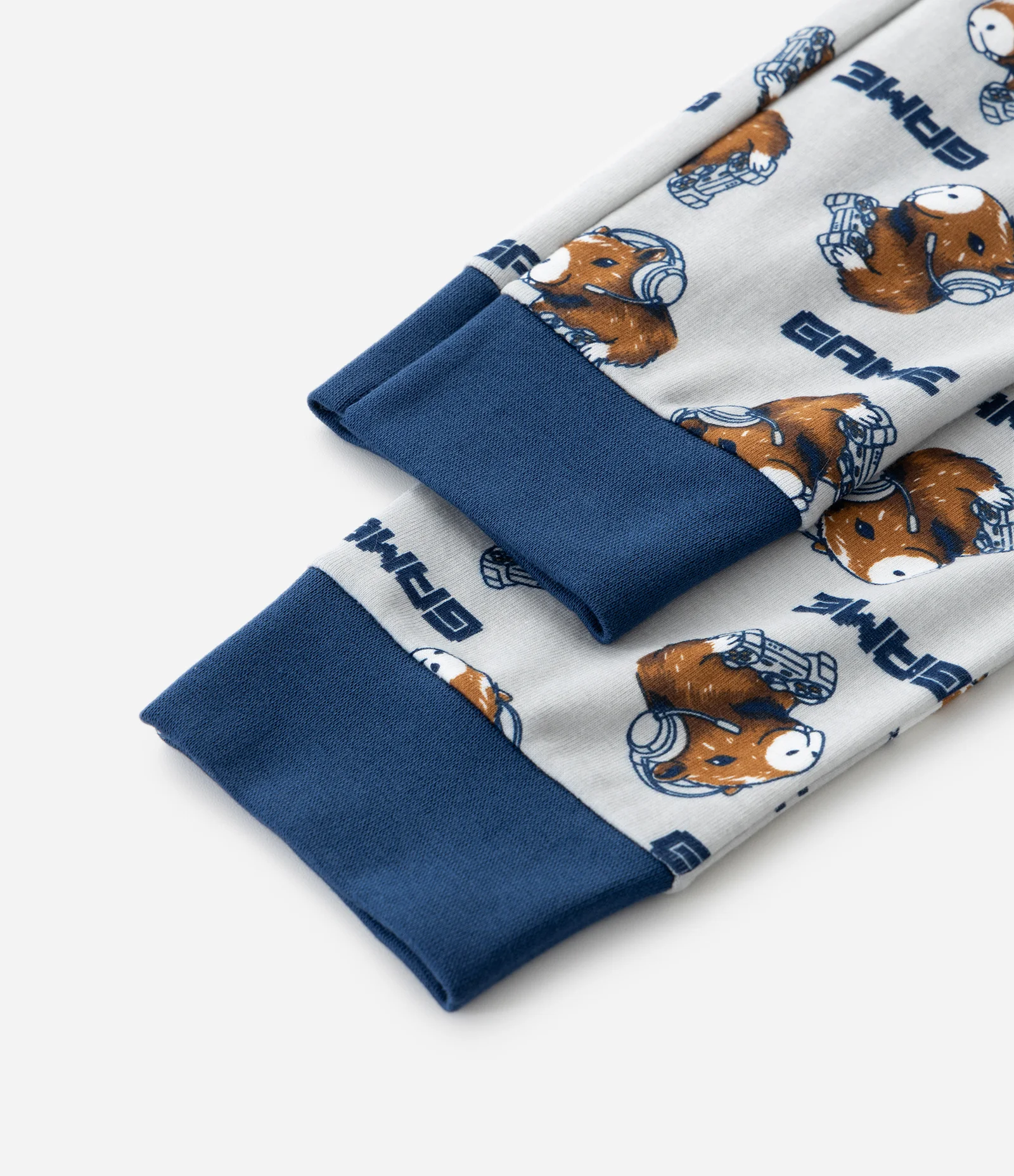 Pijama Infantil Manga Longa Estampa Capivara Gamer – Tam 7 a 16 Anos Azul Marinho 7