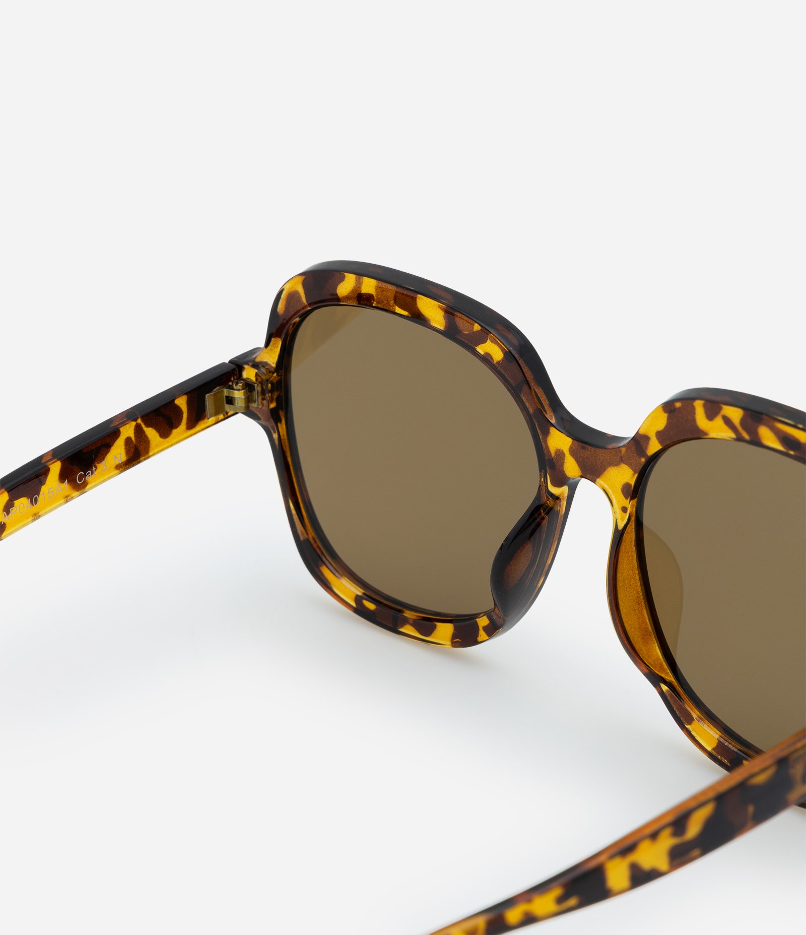 Óculos de Sol Redondo com Estampa Tartaruga Marrom 3