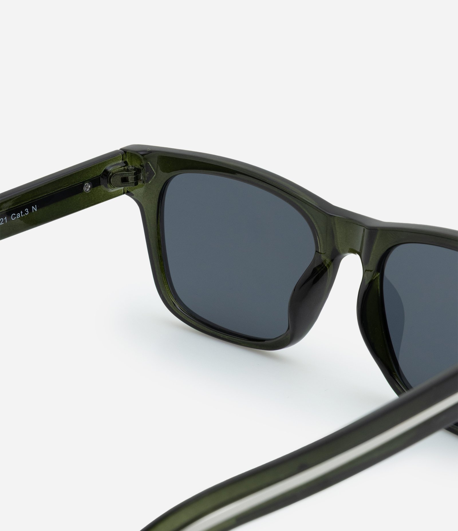 Óculos de Sol Quadrado com Lente Fumê Verde 3