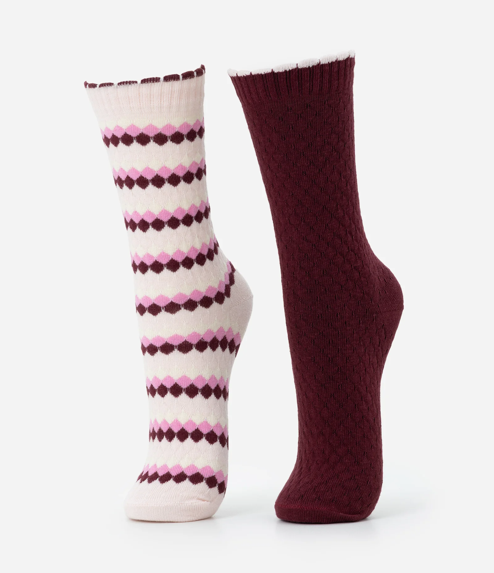 Kit 02 Meias em Algodão Texturizadas Multicores 1