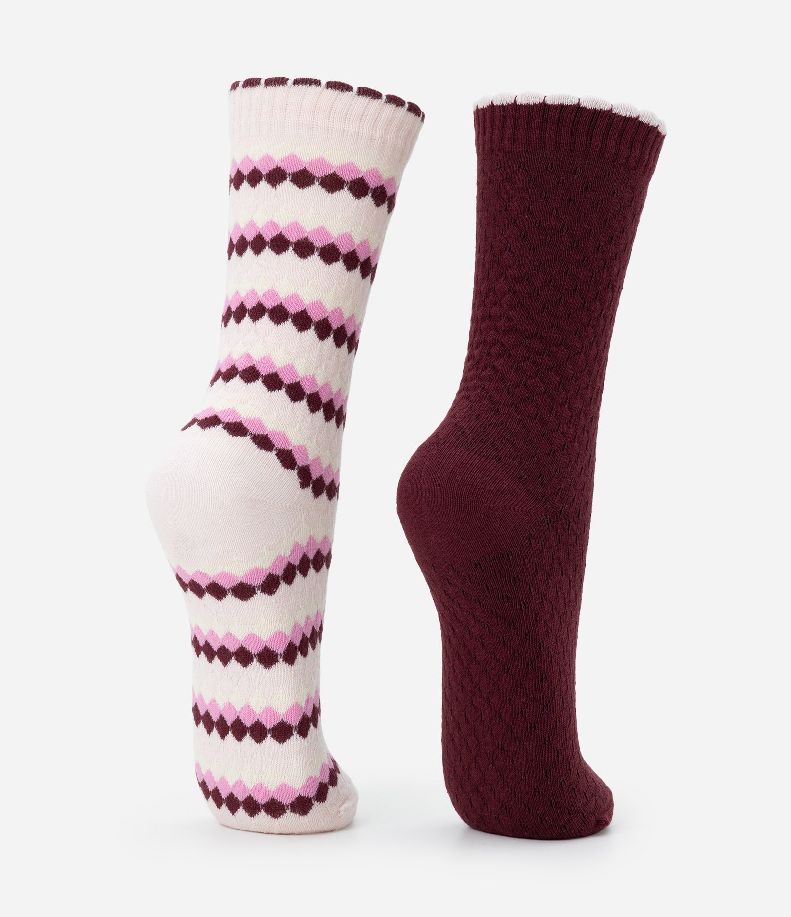 Kit 02 Meias em Algodão Texturizadas Multicores 3