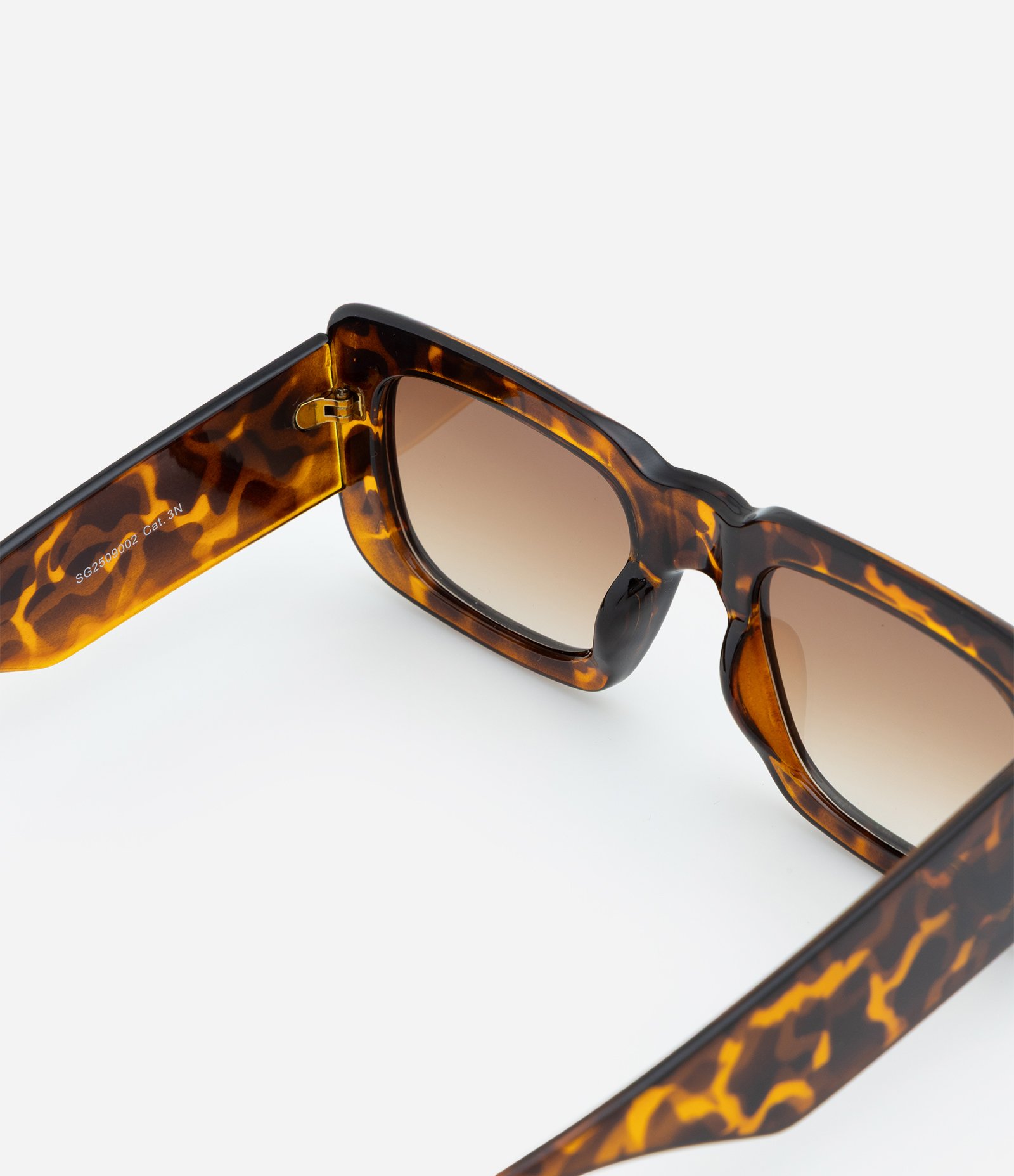 Óculos de Sol Quadrado com Haste Larga Tartaruga 3