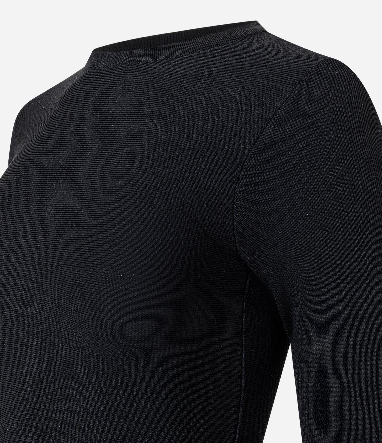 Blusa em Tricô com Barra Peplum Preto 6