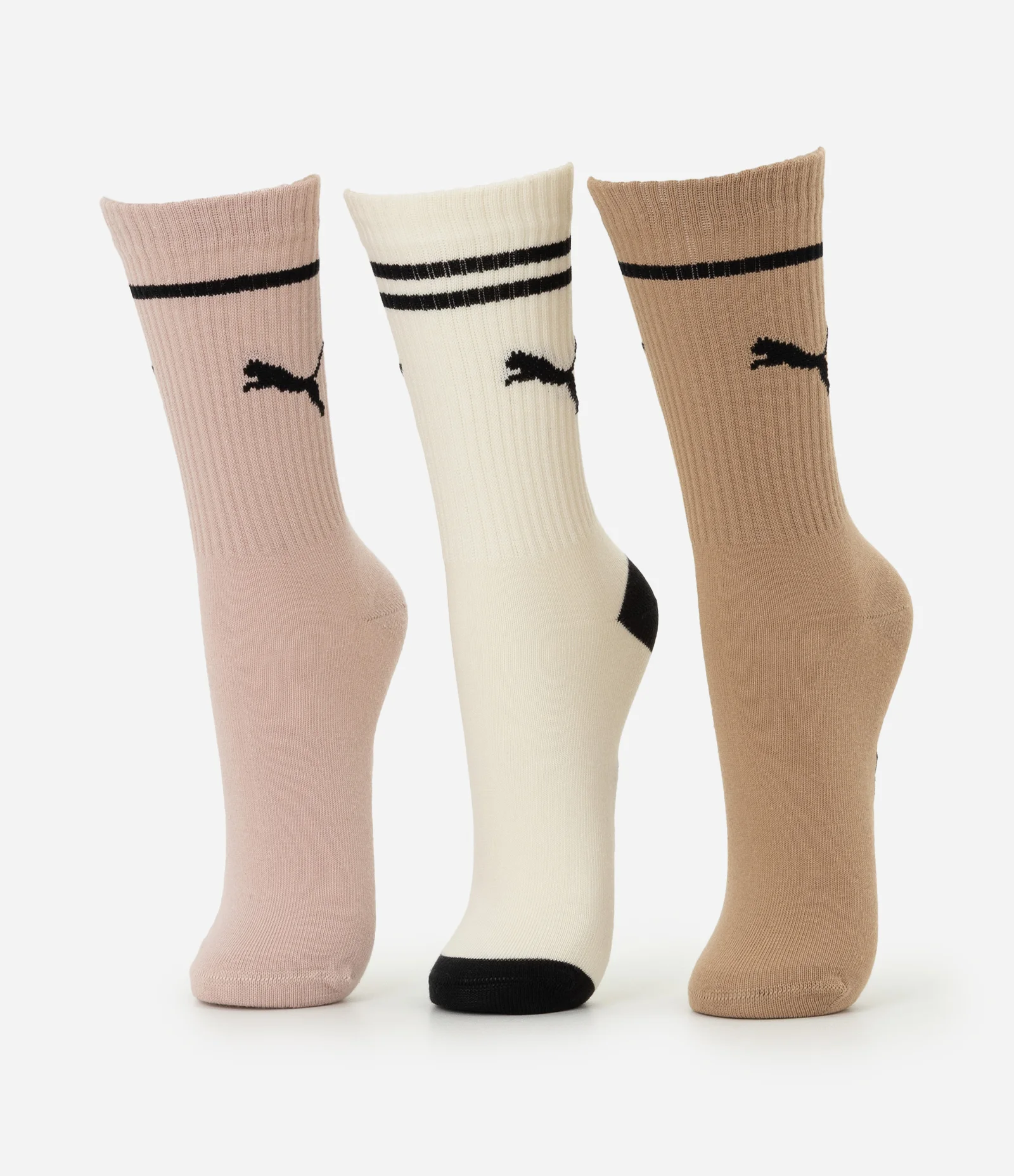 Kit 03 Meias Cano Alto em Algodão com Estampa Puma Multicores 1