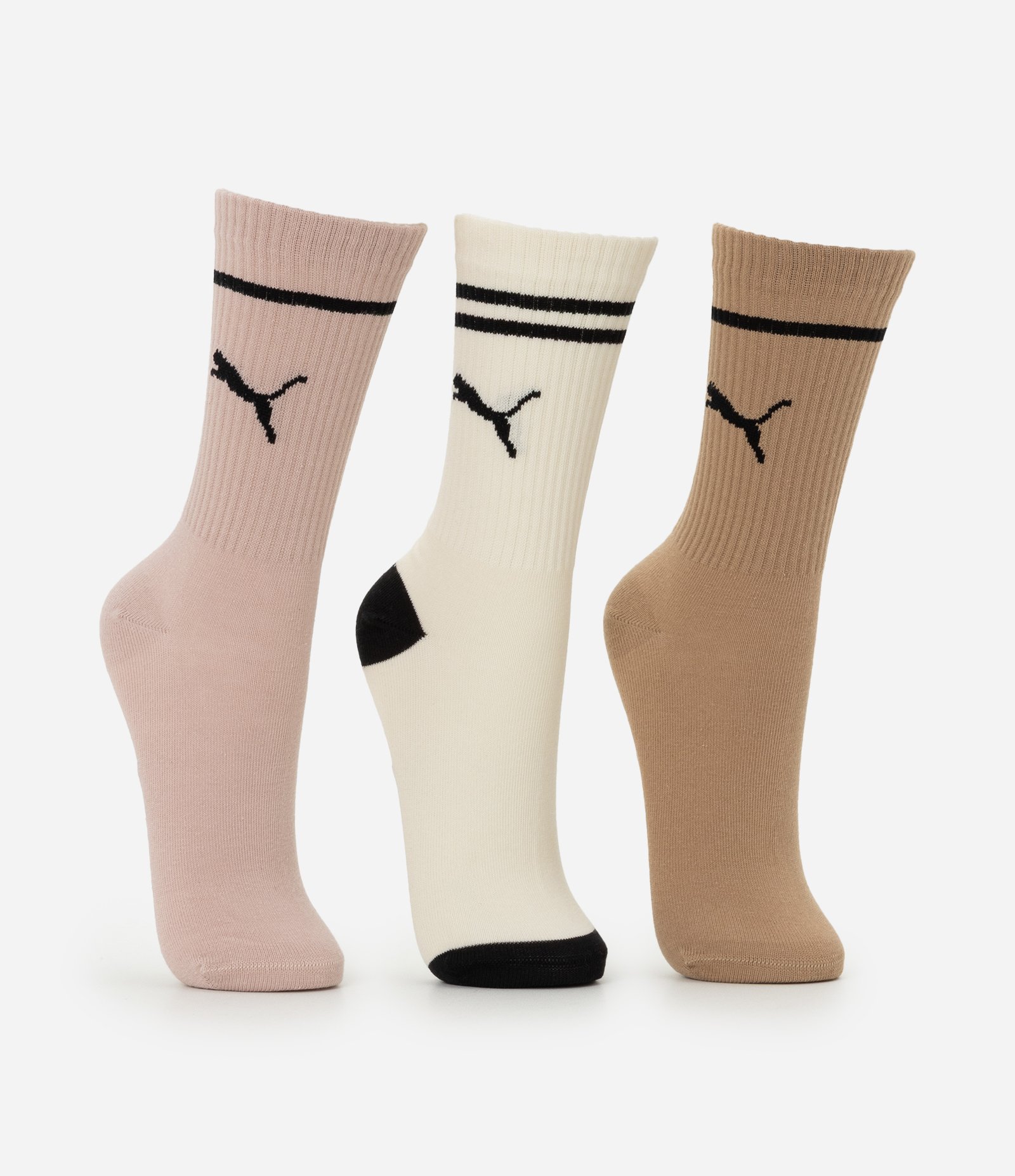 Kit 03 Meias Cano Alto em Algodão com Estampa Puma Multicores 2