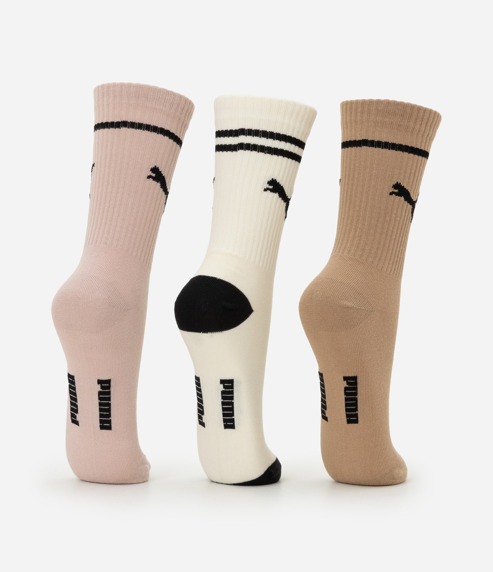 Kit 03 Meias Cano Alto em Algodão com Estampa Puma Multicores 3