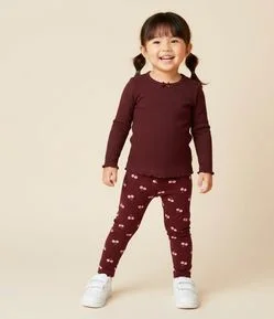 Blusa Infantil Manga Longa Texturizada – Tam 1 a 6 Anos