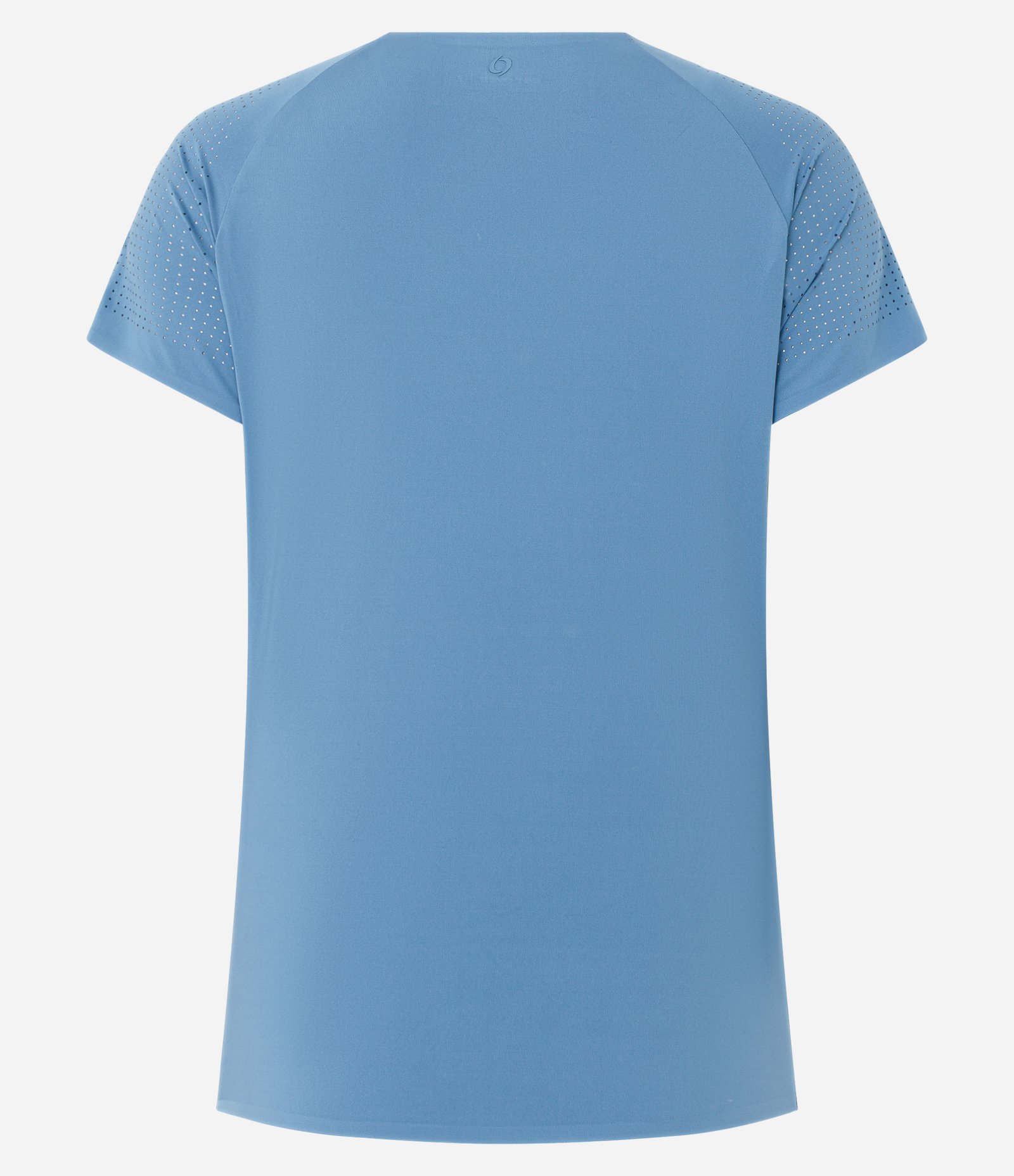 Camiseta Esportiva em Microfibra com Laterais Furadinhas Azul 3